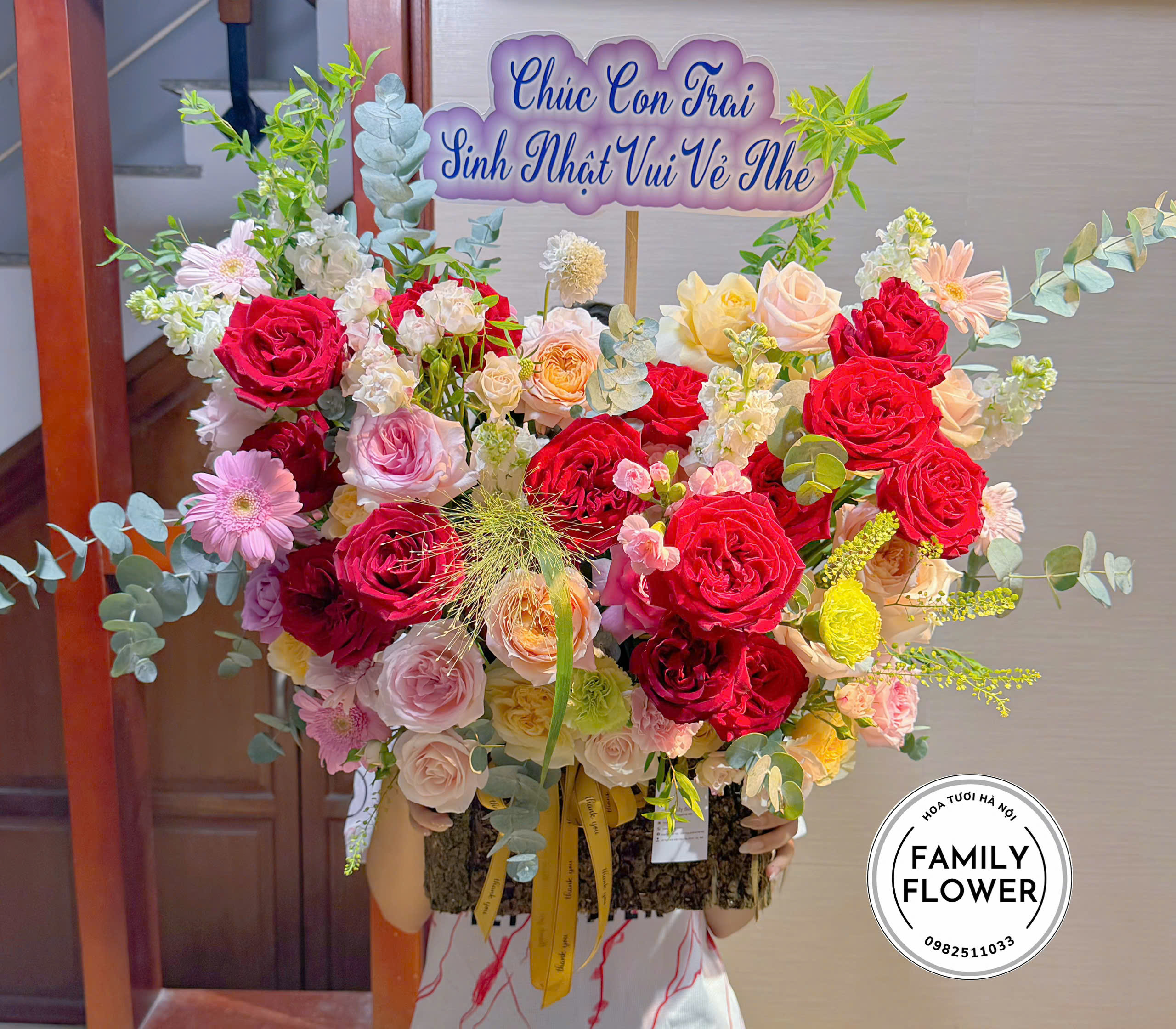 Lẵng hoa sinh nhật! Hoa sinh nhật Đống Đa! Family flower hoa sinh nhật đống đa