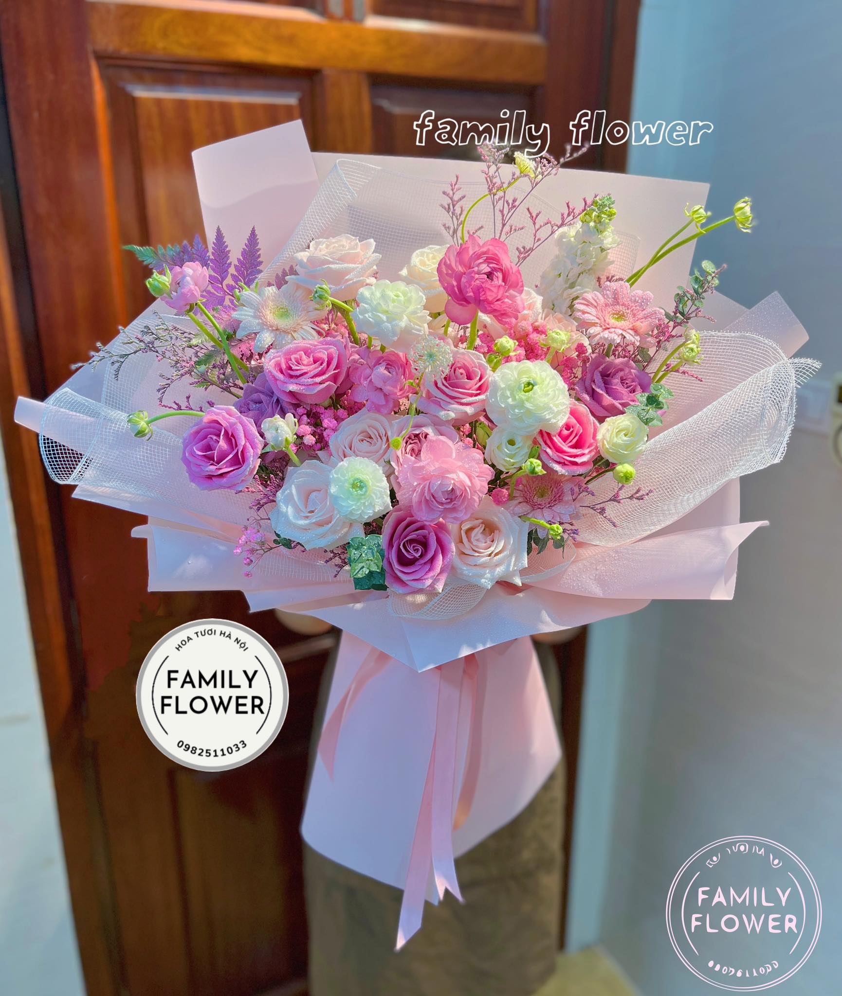 Bó hoa chúc mừng tặng 20/11 tại Hà Nội! Mua hoa tươi Hà Nội ! Hoa tươi Cầu Giấy