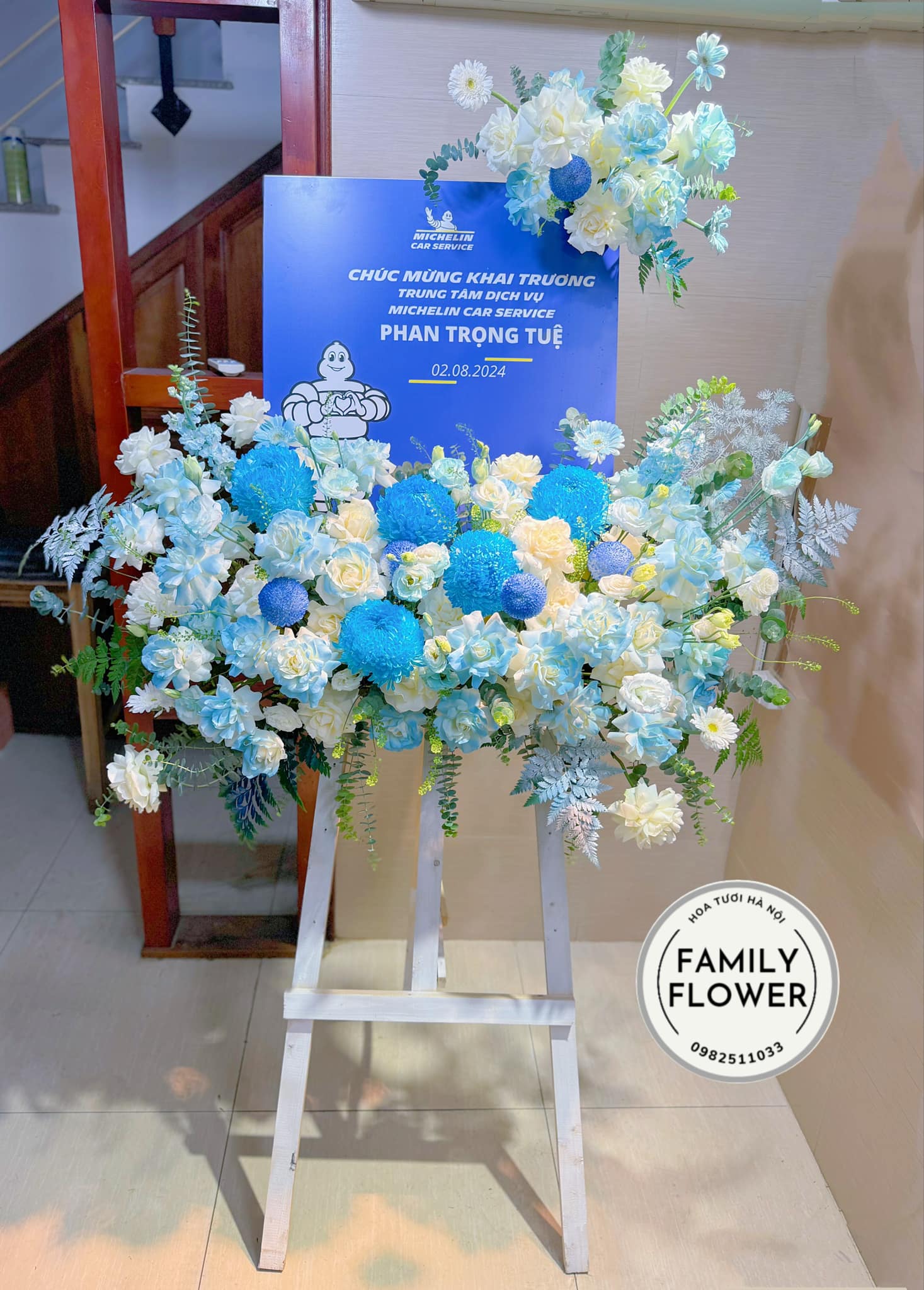 Kệ hoa khung tranh khai trương tặng chúc mừng tại Ba Đình Hà Nội ! Mua hoa tươi online Hà Nội