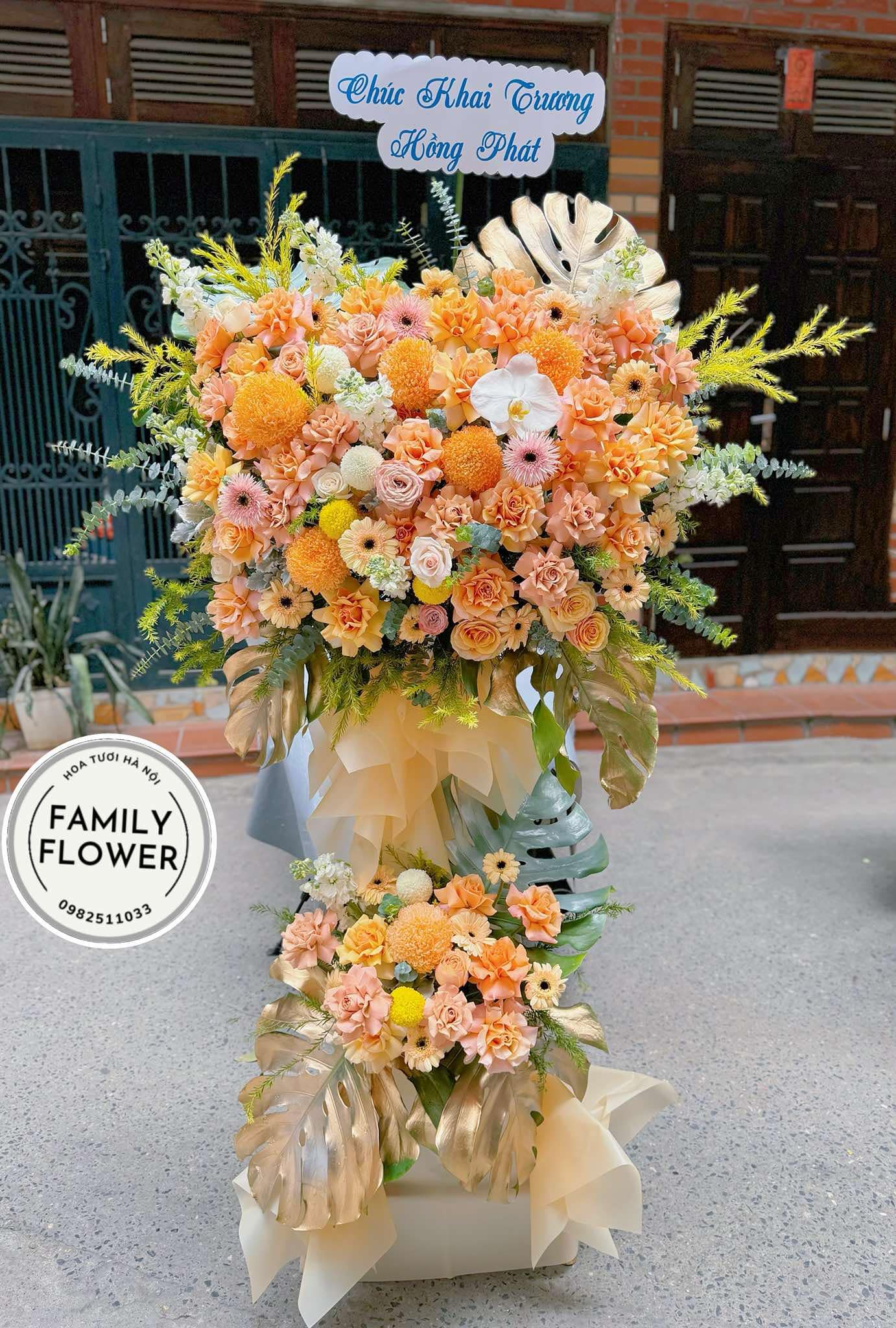 Kệ hoa 2 tầng chúc mừng khai trương quận Cầu Giấy  Ba Đình , Đống Đa Hà Nội ! Hoa khai trương Hà Nội