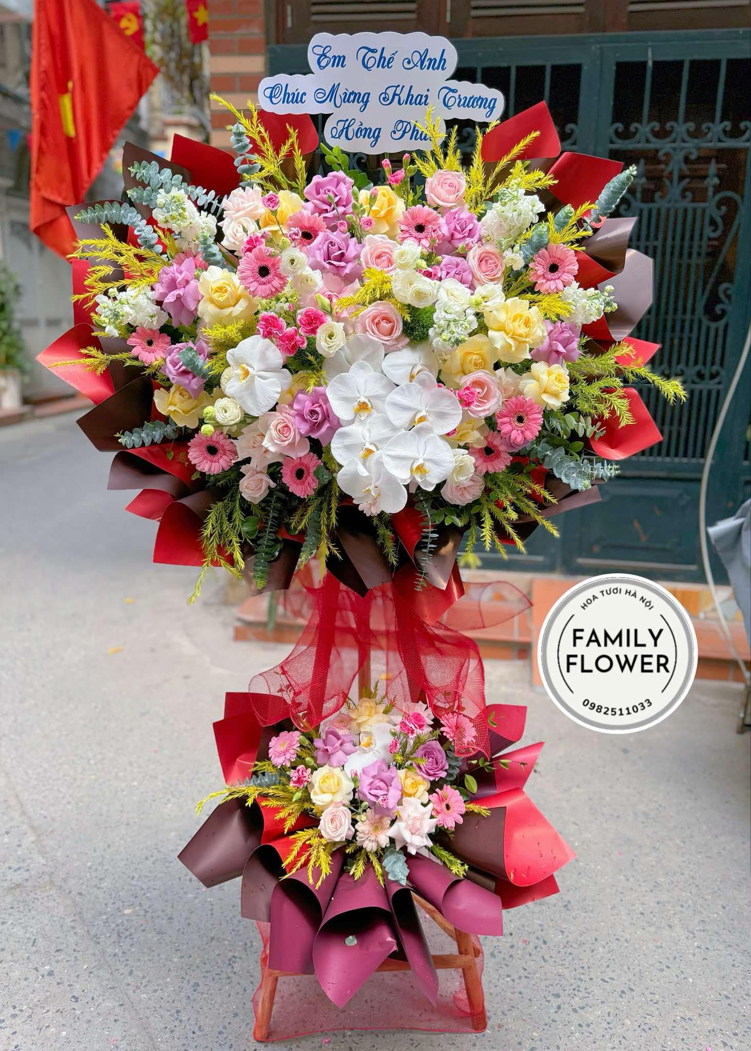 Kệ hoa chúc mừng khai trương quận Ba Đình Hà Nội ! Mua hoa khai trương Ba Đình ! Hoa tươi Ba Đình !
