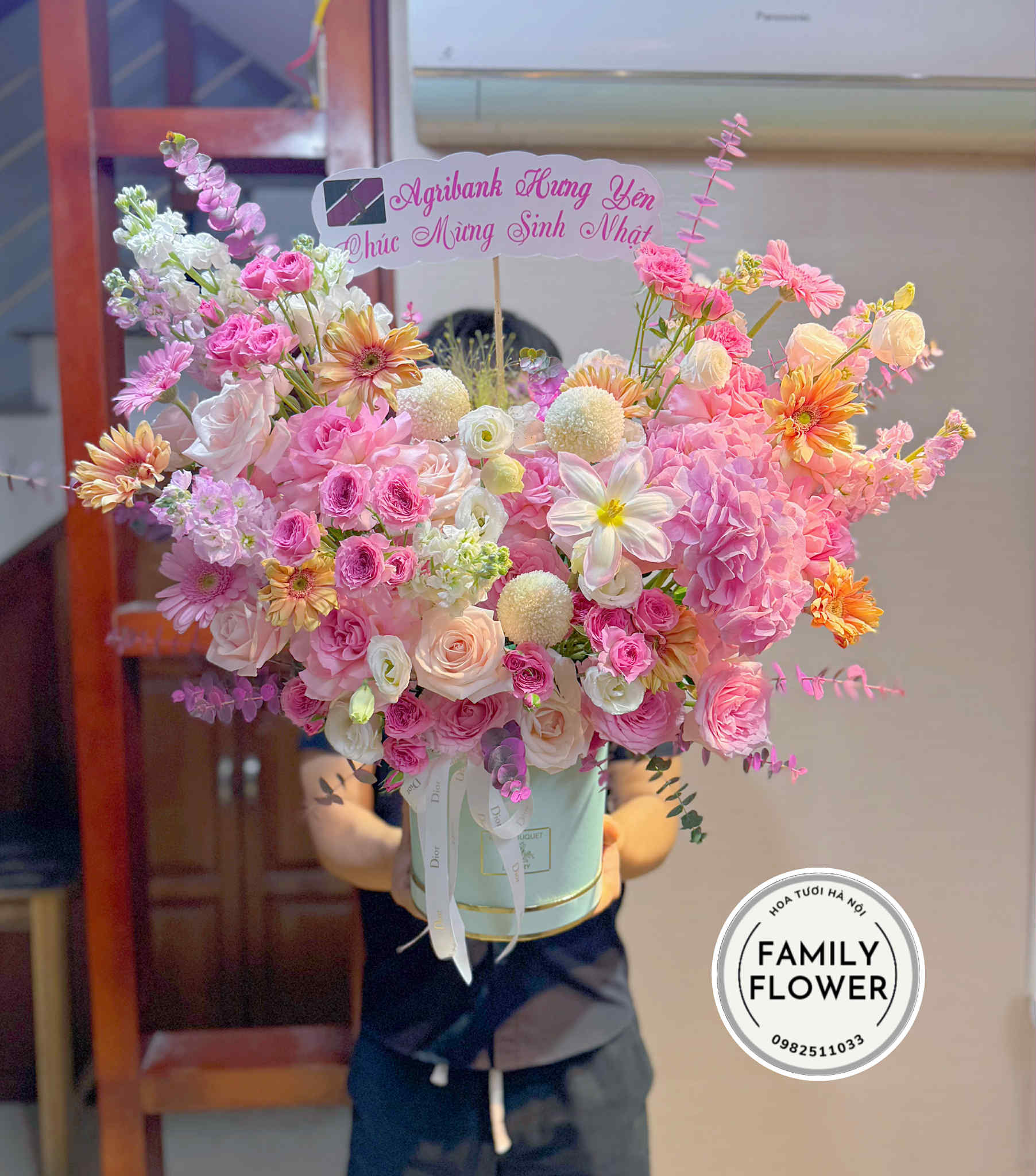 Lẵng hoa sinh nhật ! Hoa tặng sinh nhật quận Cầu Giấy Hà Nội ! Hoa sinh nhật Hà Nội
