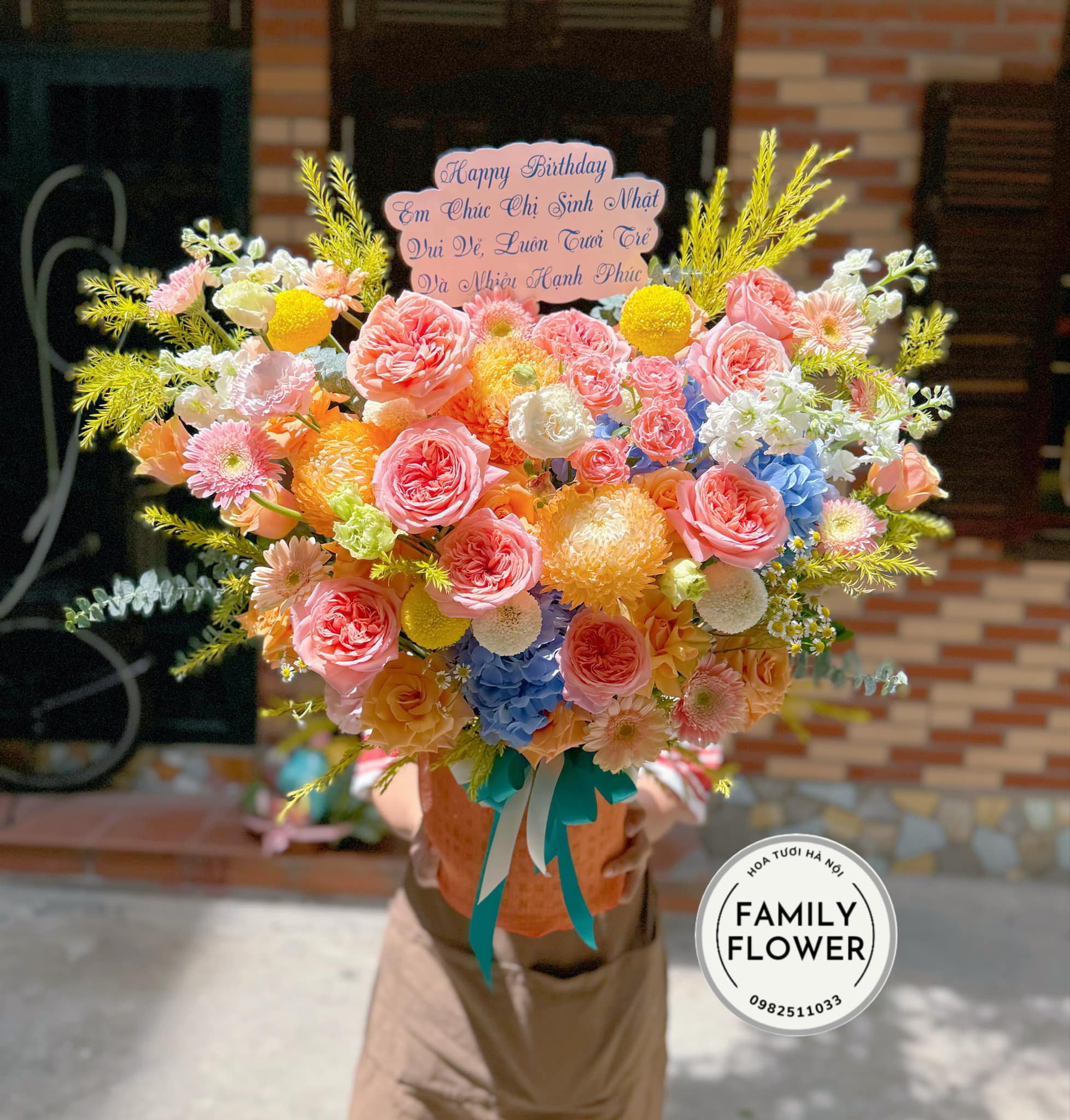 Lẵng hoa sang trọng tặng sếp , chủ tịch ở Hà Nội ! Hoa sinh nhật Hà Nội