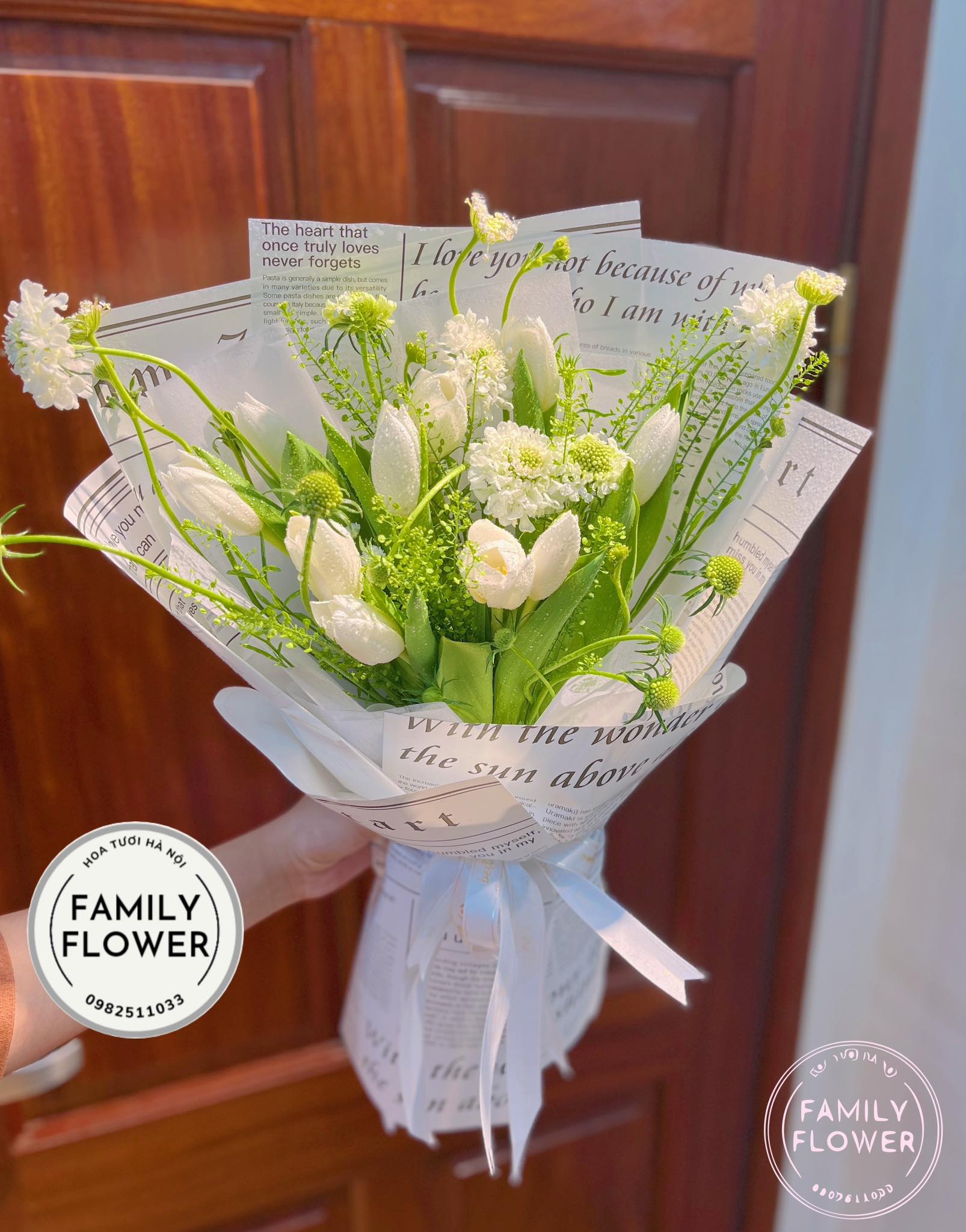 Bó hoa Tulip chúc mừng tặng sinh nhật chị gái tại Hà Nội, hoa tươi Hà Nội