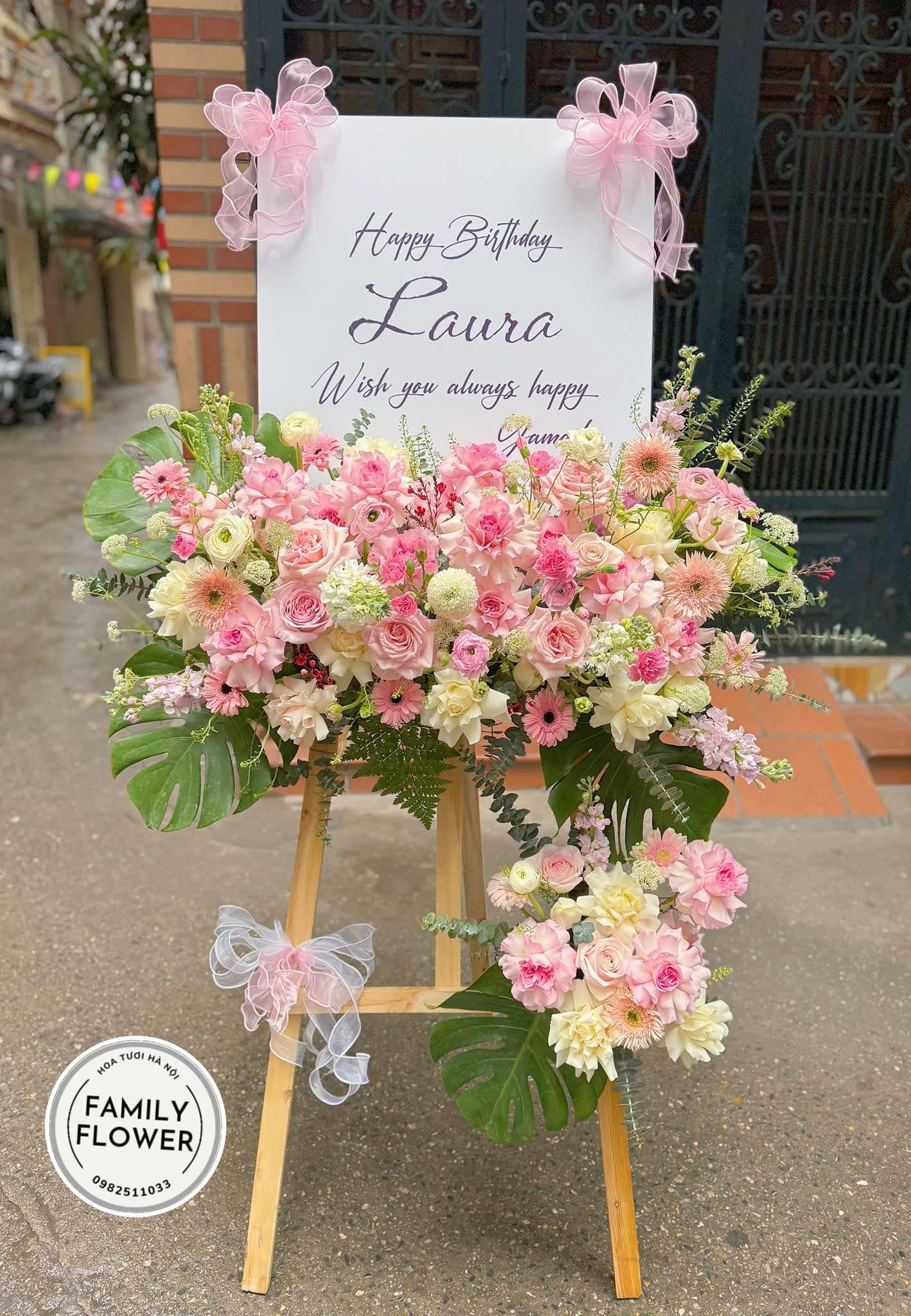 Kệ hoa khung tranh chúc mừng sinh nhật ! Hoa sinh nhật Hà Nội ! Mua hoa tươi online Hà Nội