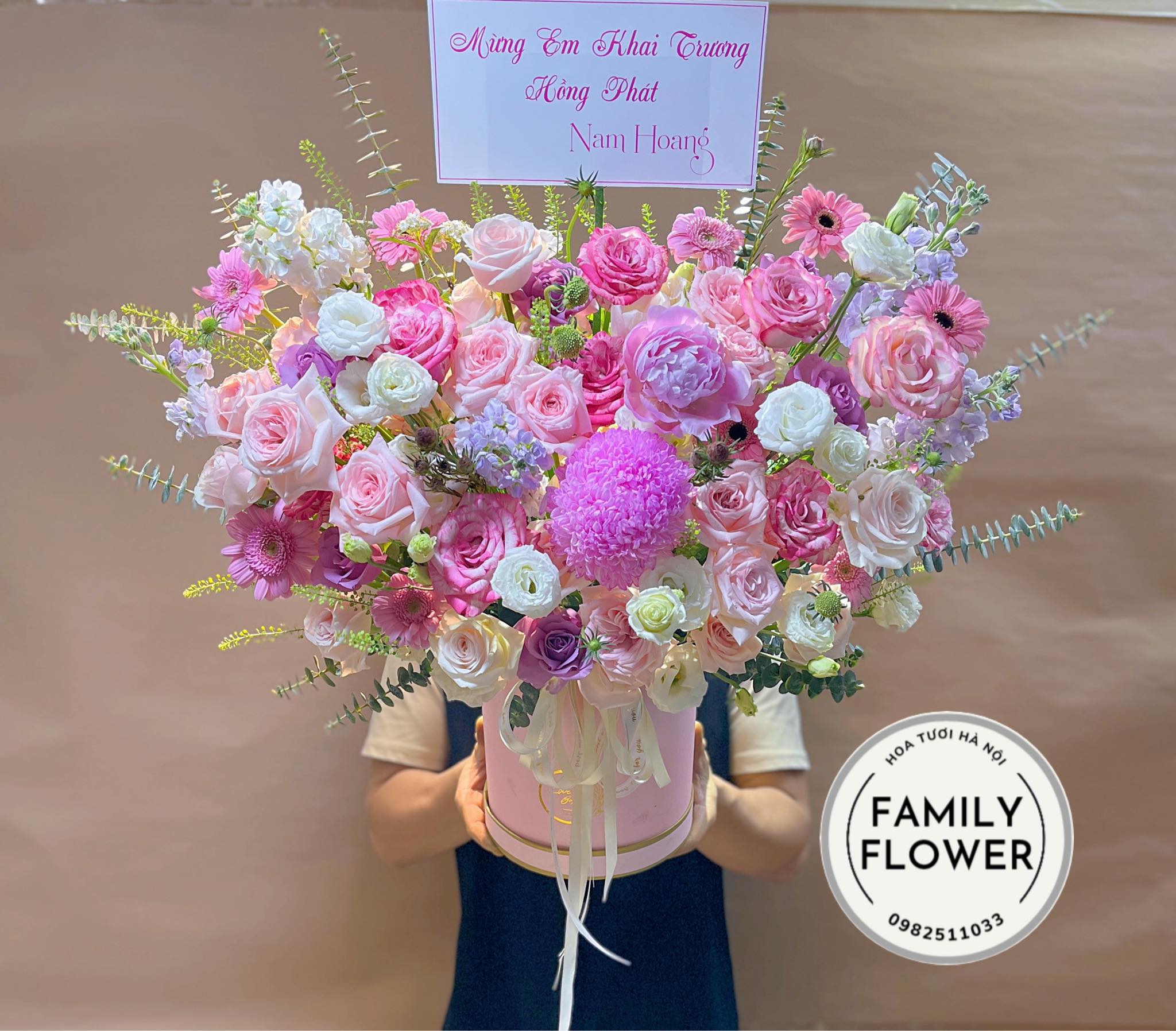 Hộp hoa tặng khai trương quận Ba Đình , Đống Đa Hà Nội ! Hoa khai trương Hà Nội