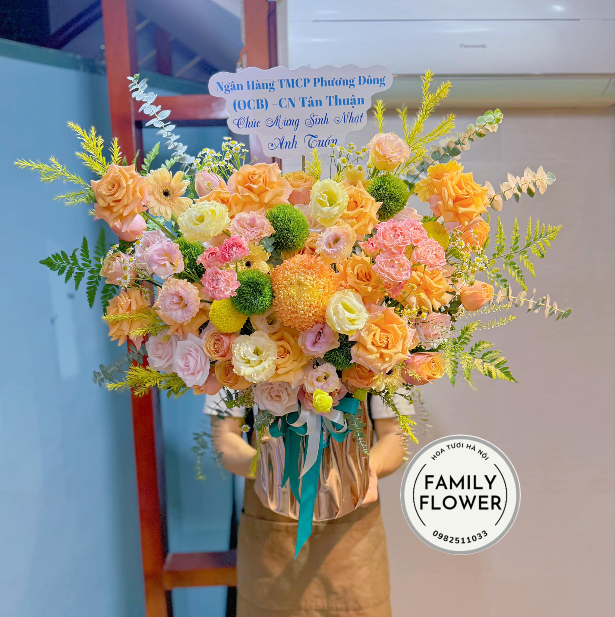 Lẵng hoa tặng đối tác ,  sếp nam  tại quận Ba Đình Hà Nội ! Hoa sinh nhật Hà Nội