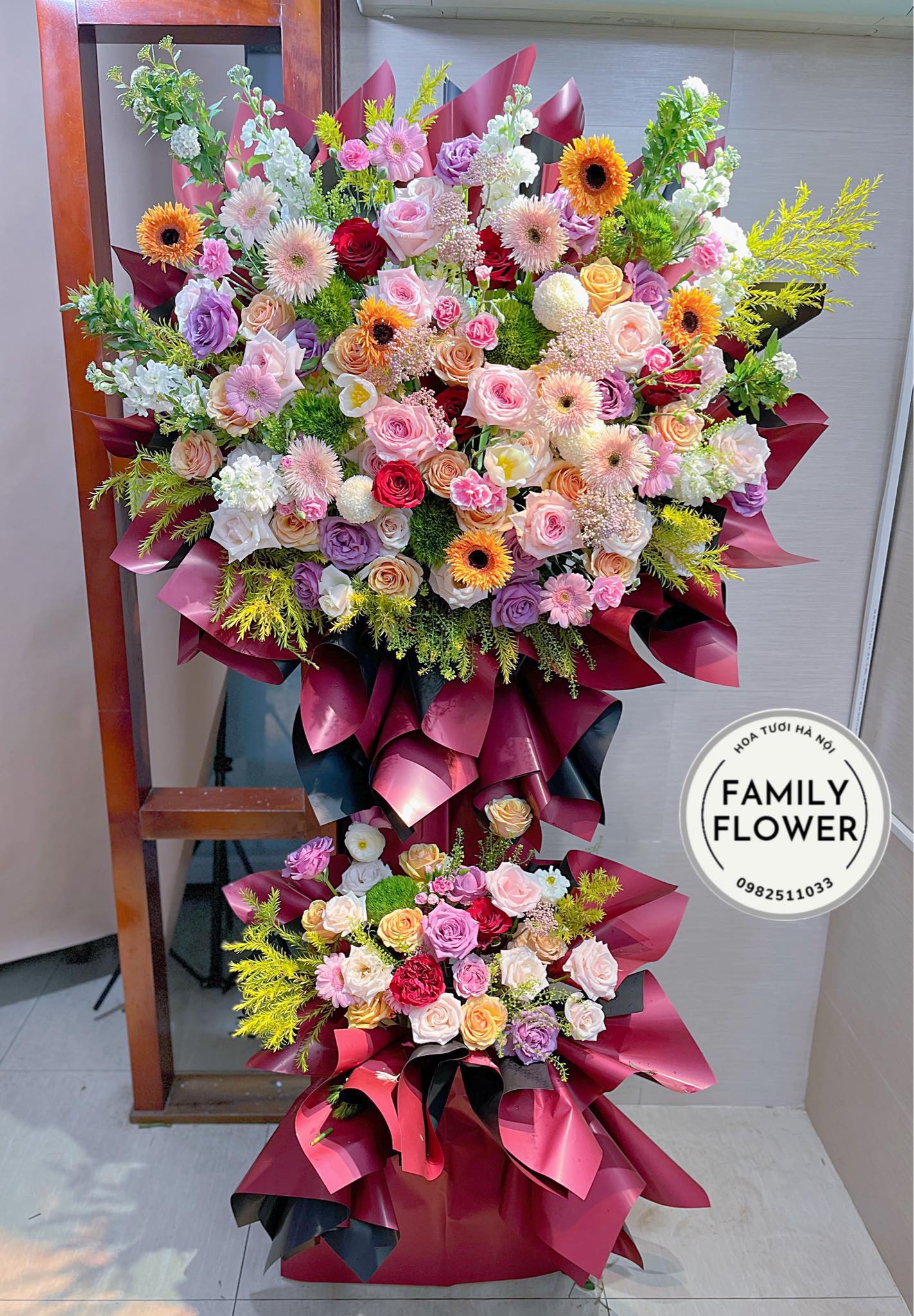 Kệ hoa chúc mừng thành lập công ty , sinh nhật Công ty ở Hà Nội ! Điện hoa Hà Nội