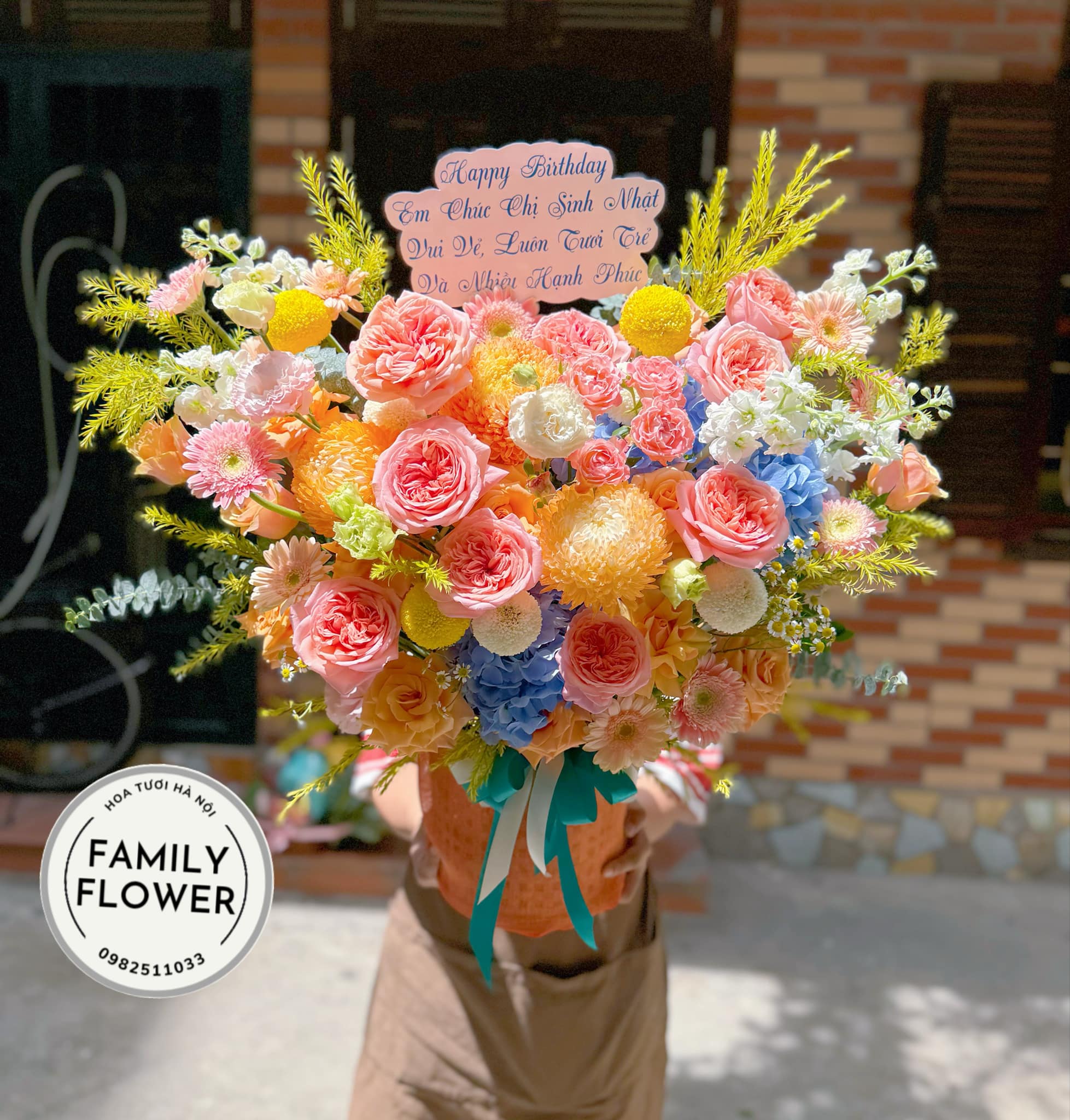Lẵng hoa sang trọng tặng sếp , chủ tịch ở Hà Nội ! Hoa sinh nhật Hà Nội