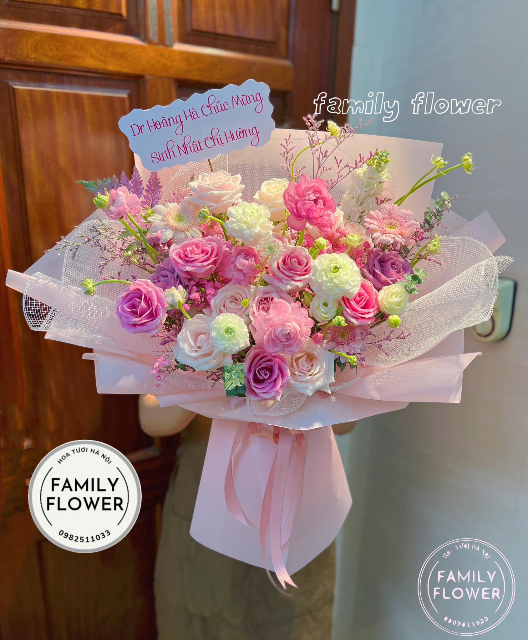 Bó hoa chúc mừng tặng 20/11 tại Hà Nội! Mua hoa tươi Hà Nội ! Hoa tươi Cầu Giấy