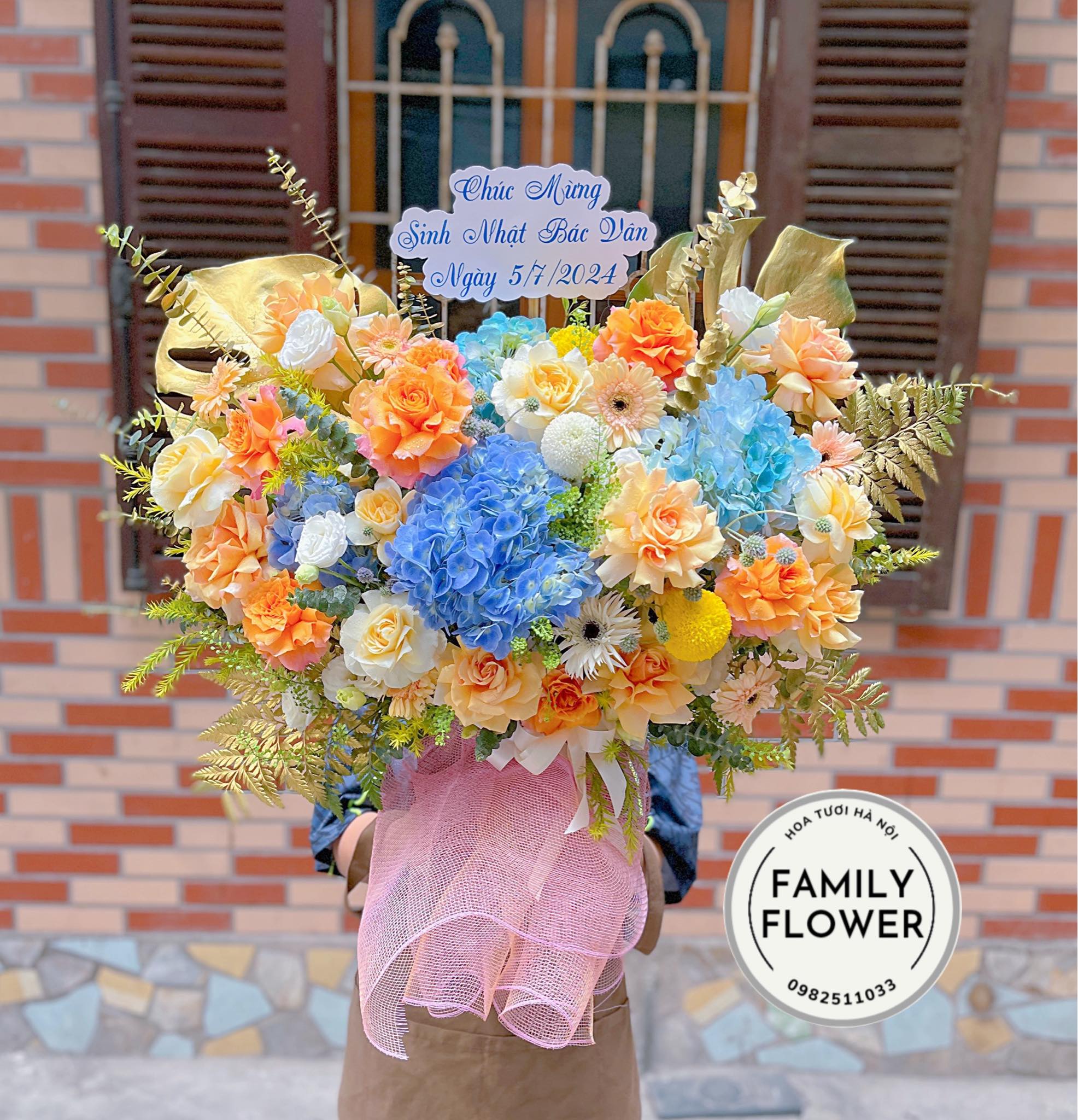 Lẵng hoa tặng chúc mừng sinh nhật bác tại quận Ba Đình Hà Nội ! Mua hoa tươi online hà Nội ! Điện hoa tươi Hà Nội