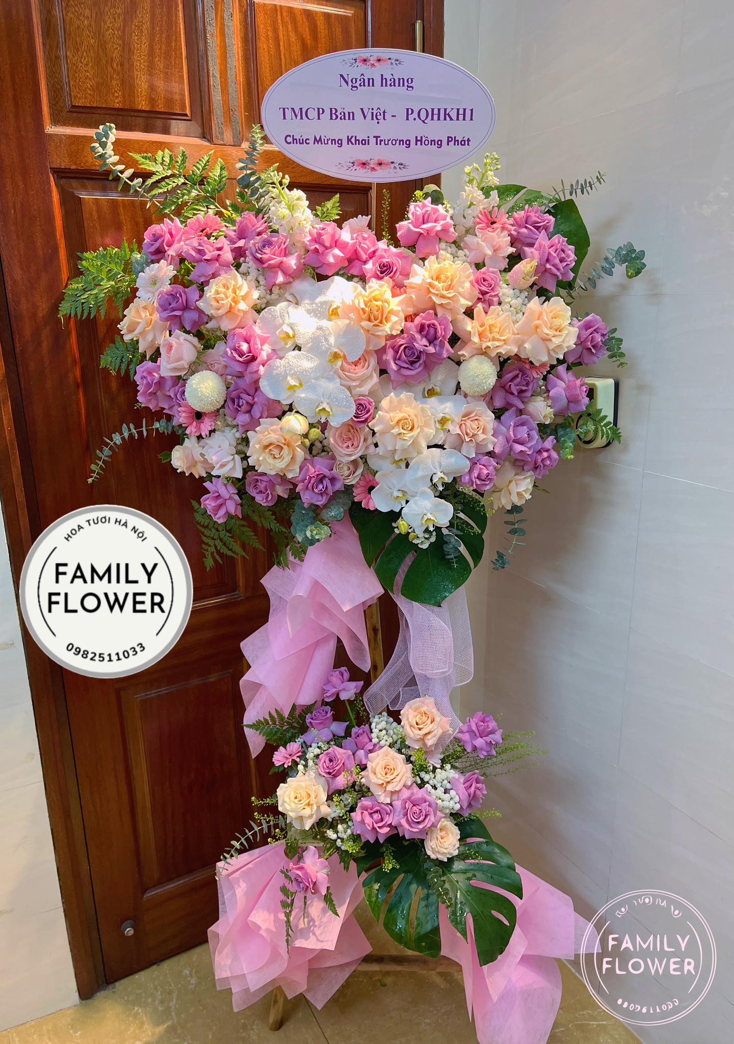 Kệ hoa chúc mừng khai trương , sự kiện hội nghị ở Cầu Giấy ! Hà Nội ! Hoa khai trương Hà Nội, hoa tươi Hà Nội