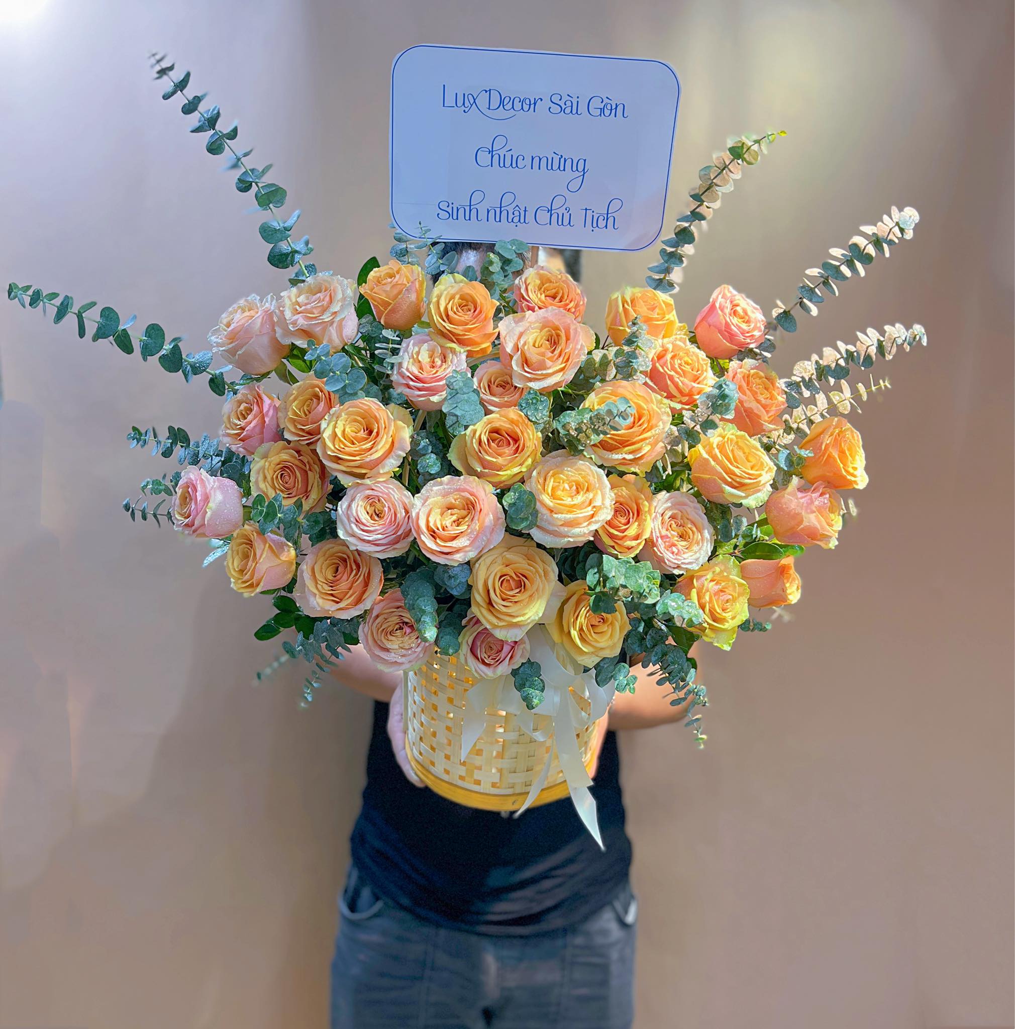 Lẵng hoa tặng nam chúc mừng sinh nhật chủ tịch ở Hà Nội ! Hoa tặng sinh nhật Hà Nội