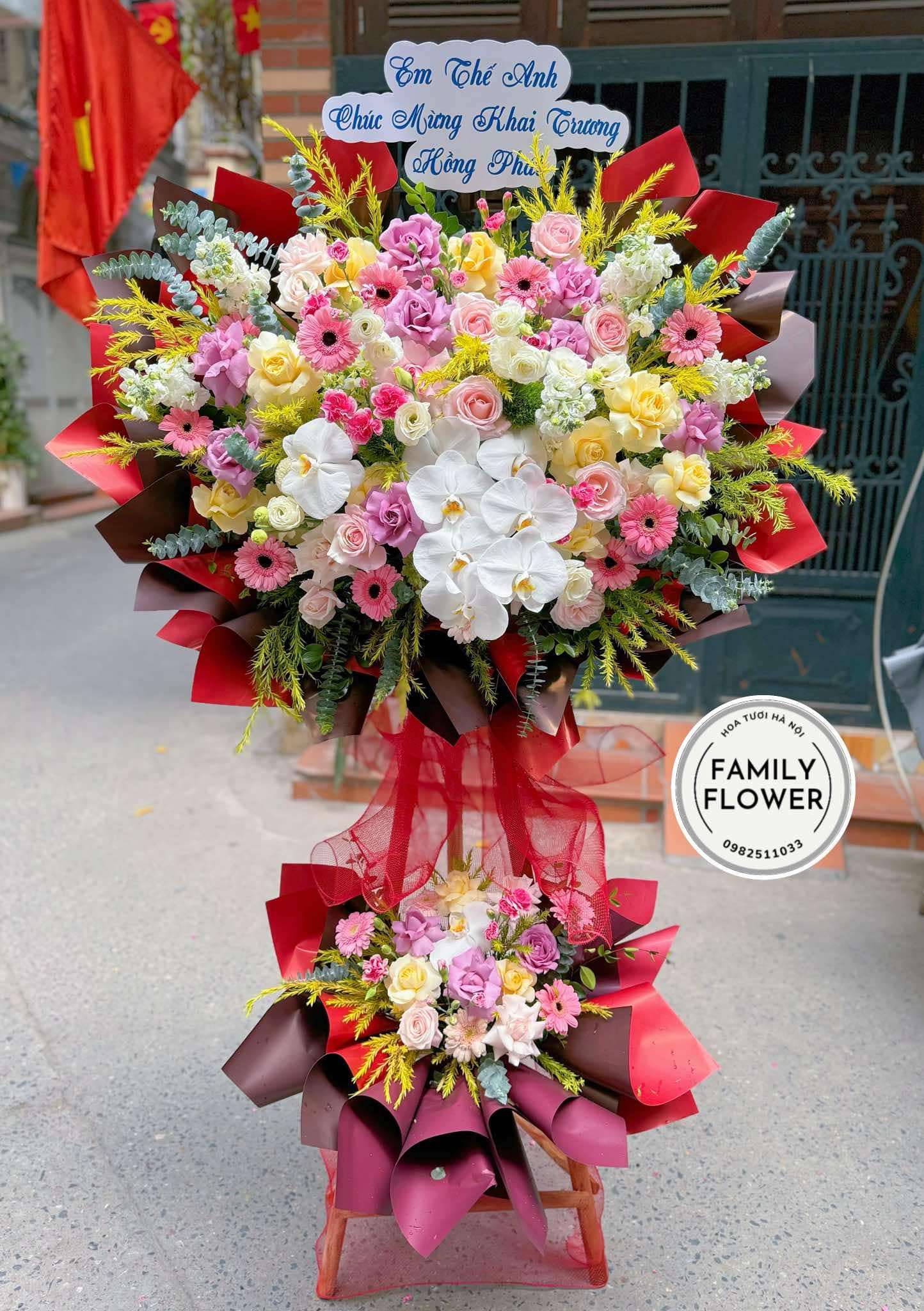 Kệ hoa chúc mừng khai trương quận Ba Đình Hà Nội ! Mua hoa khai trương Ba Đình ! Hoa tươi Ba Đình !
