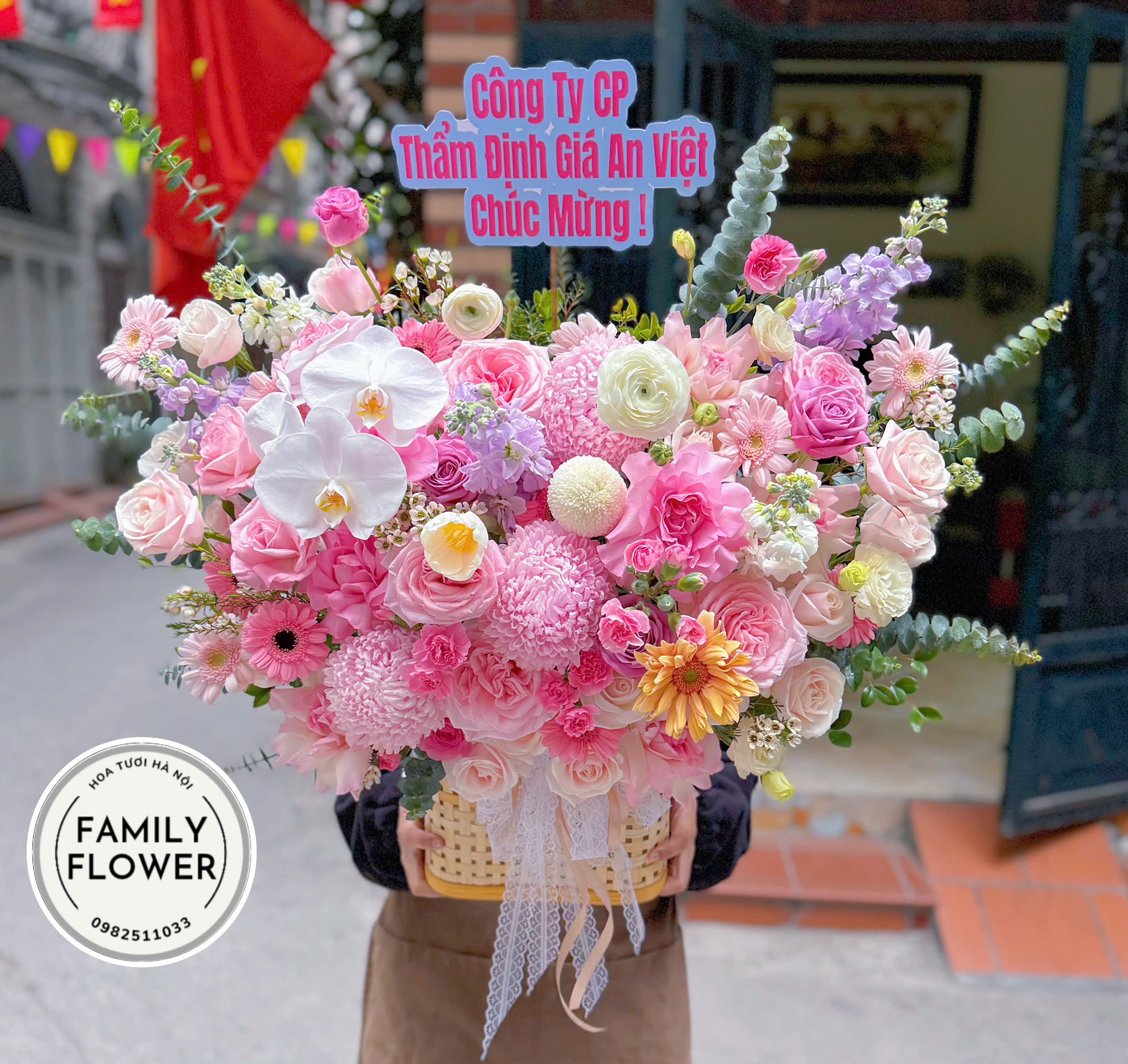 Lẵng hoa chúc mừng tất niên ở Hà Nội ! Hoa tất tiên Hà Nội