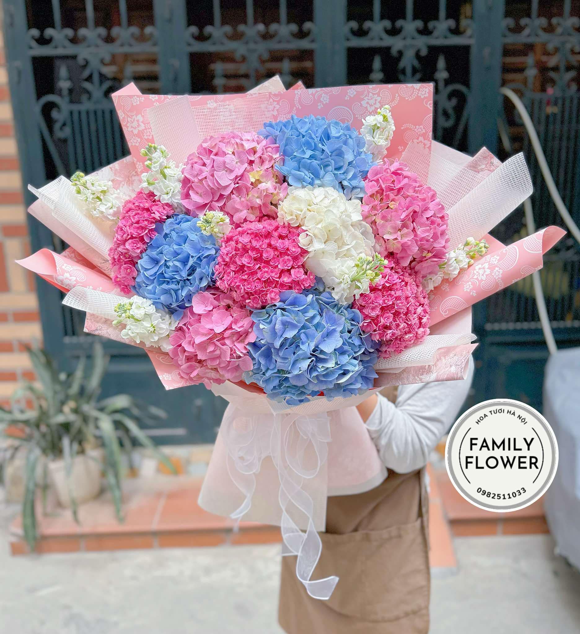 Bó hoa cẩm tú cầu mix màu tặng người yêu ở quận Ba Đình , Tây Hồ Hà Nội ! Hoa cẩm tú cầu