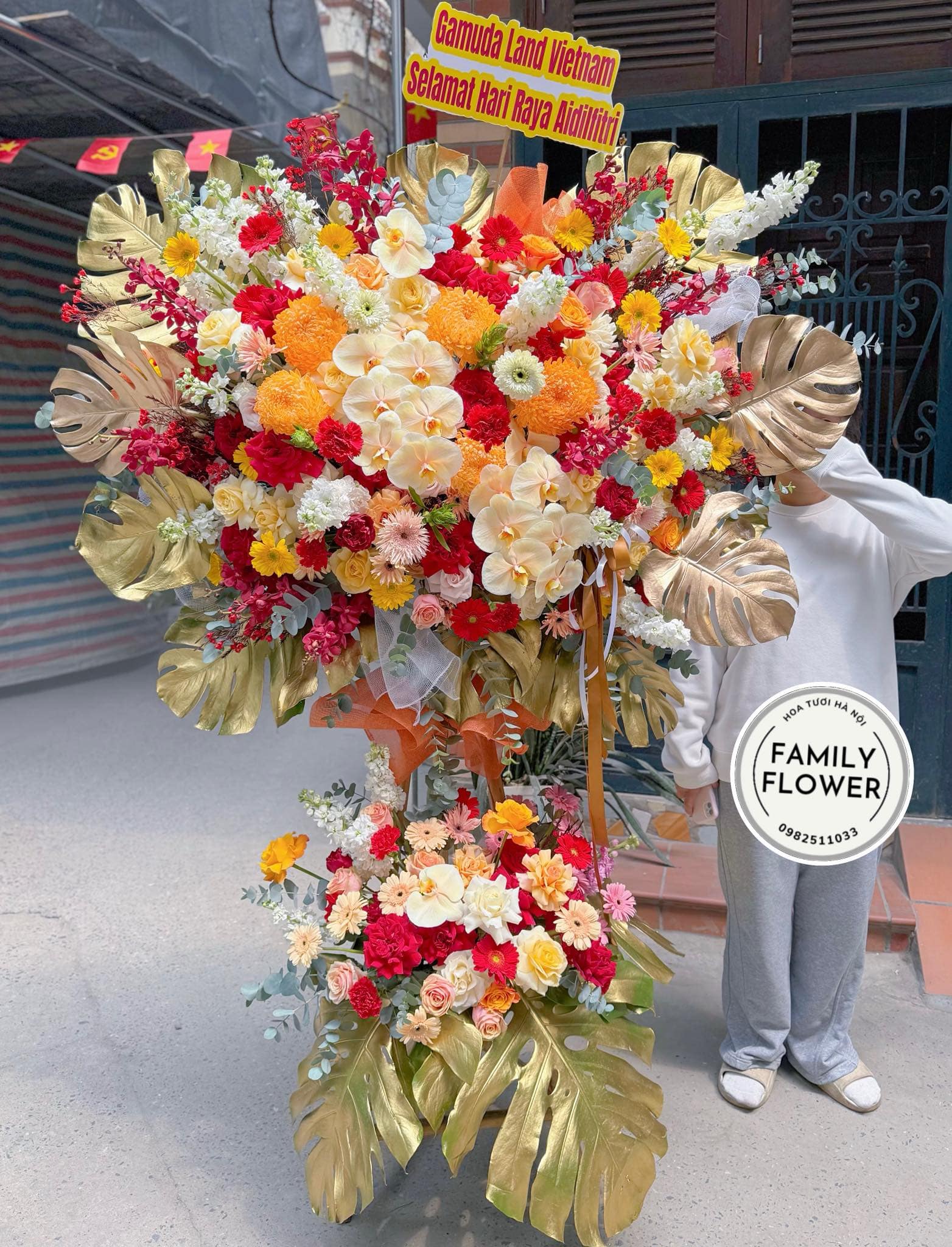 Kệ hoa vip sang trọng tặng đối tác quan trọng nhân dịp khai trương , sự kiện ở Hà Nội ! Hoa tươi Hà Nội