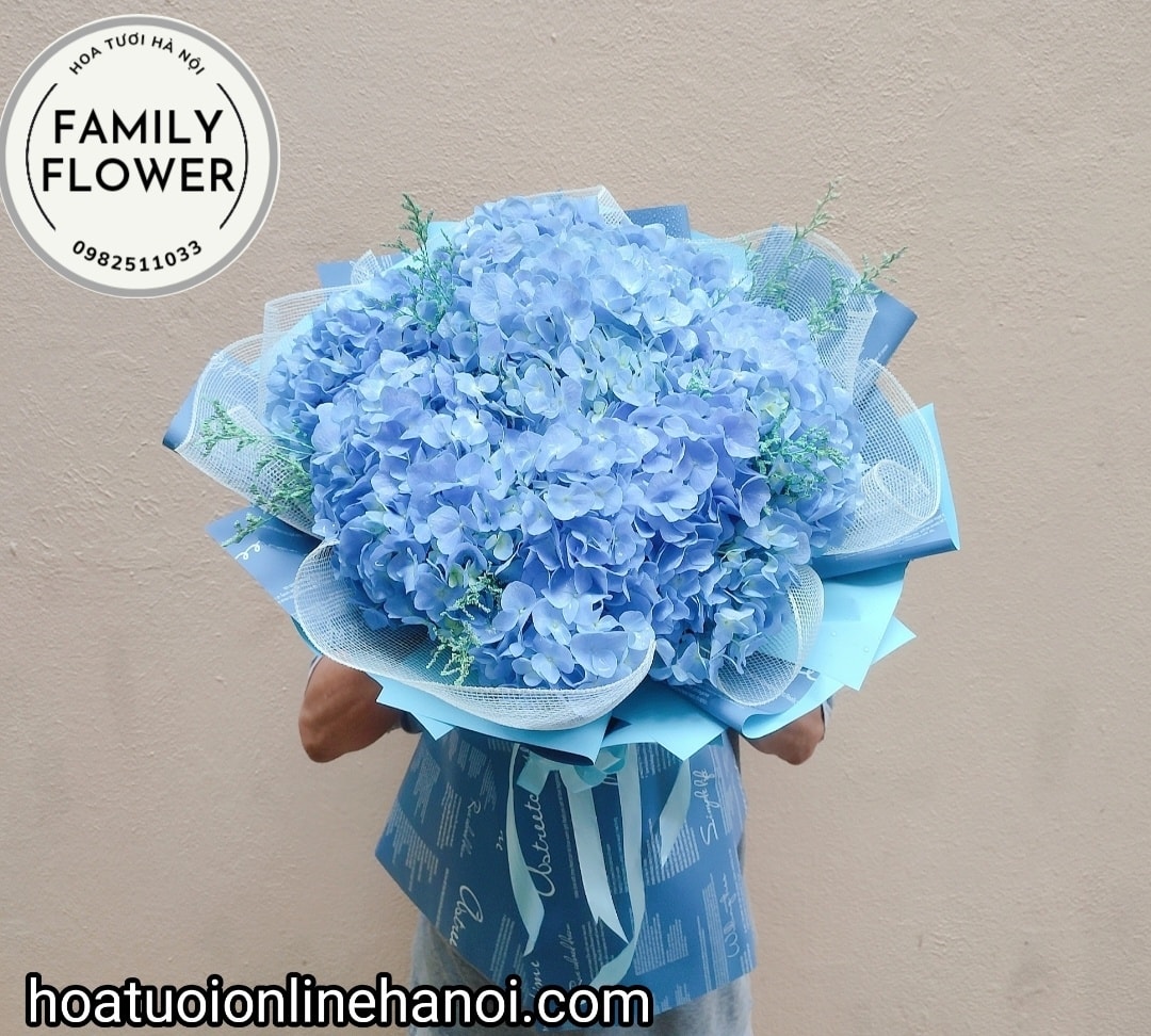 Bó hoa cẩm tú cầu chúc mừng sinh nhật vợ , bà xã tại Cầu Giấy . Hoa tươi Hà Nội.