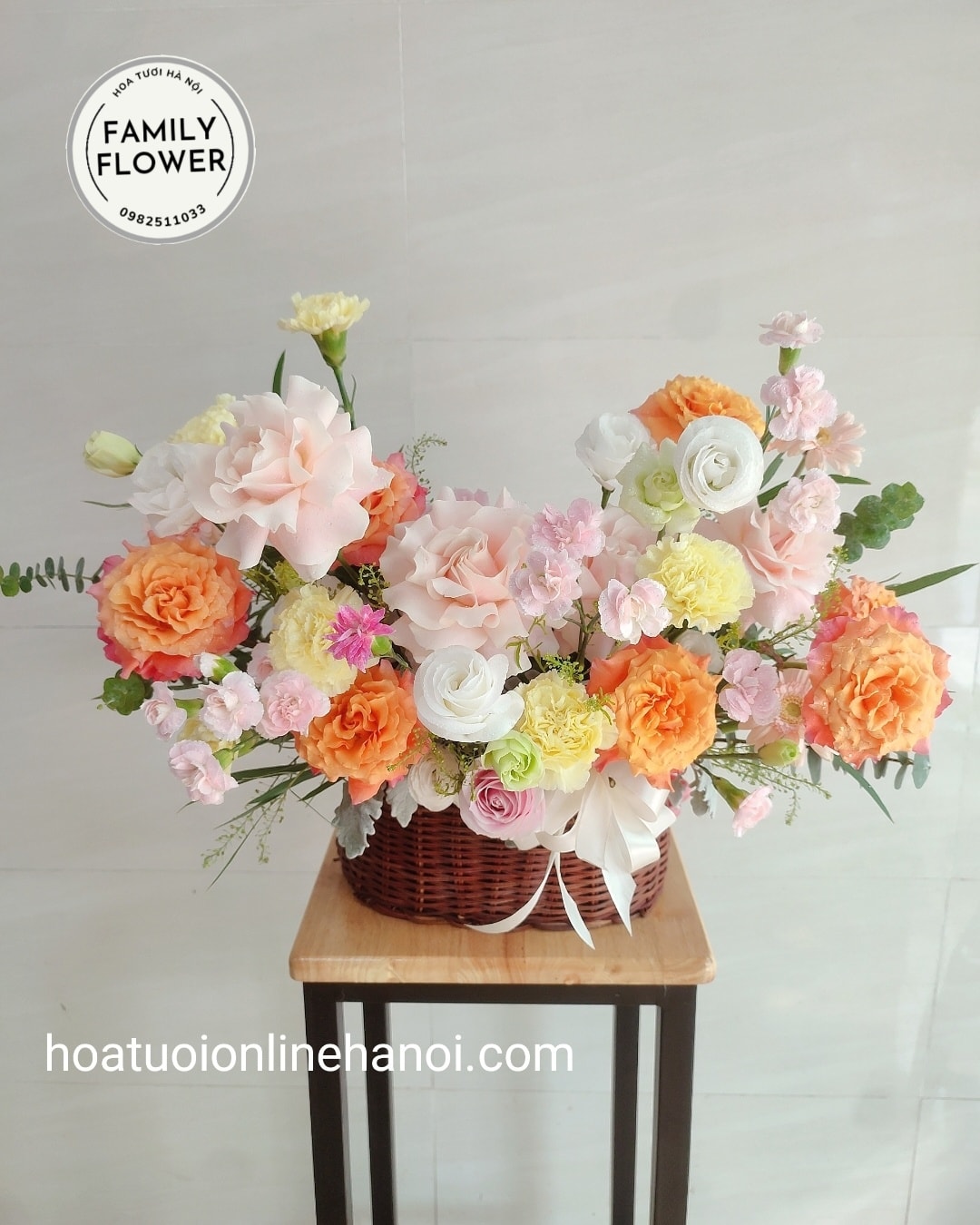 Giỏ hoa chúc mừng sinh nhật chồng, ông xã, bố ở Hà Nội. Hoa sinh nhật Hà Nội.
