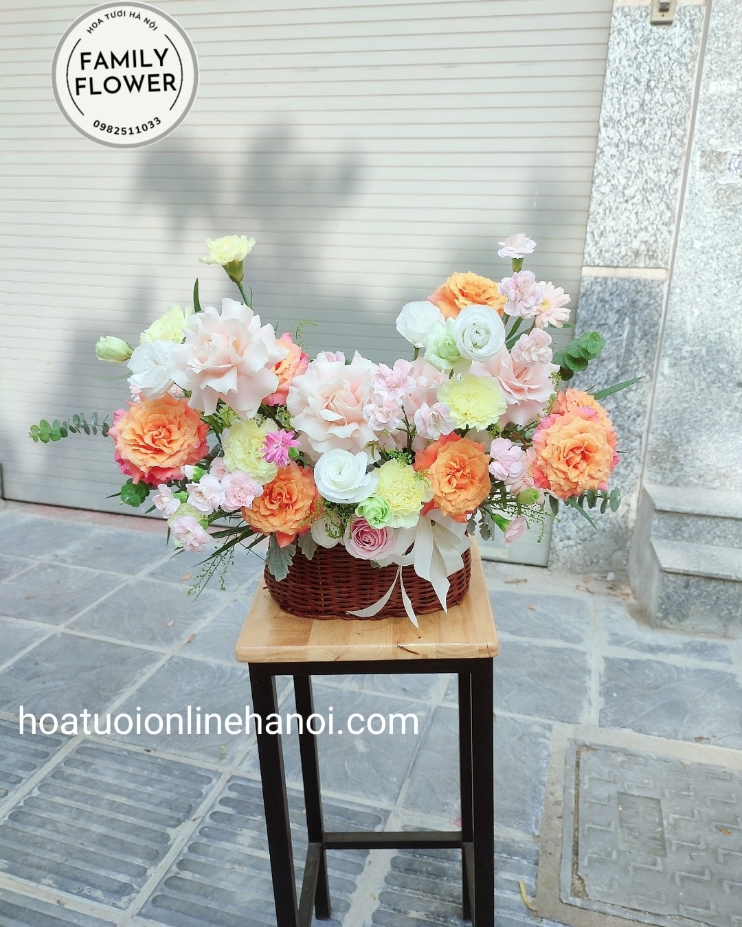 Giỏ hoa chúc mừng sinh nhật chồng, ông xã, bố ở Hà Nội. Hoa sinh nhật Hà Nội.