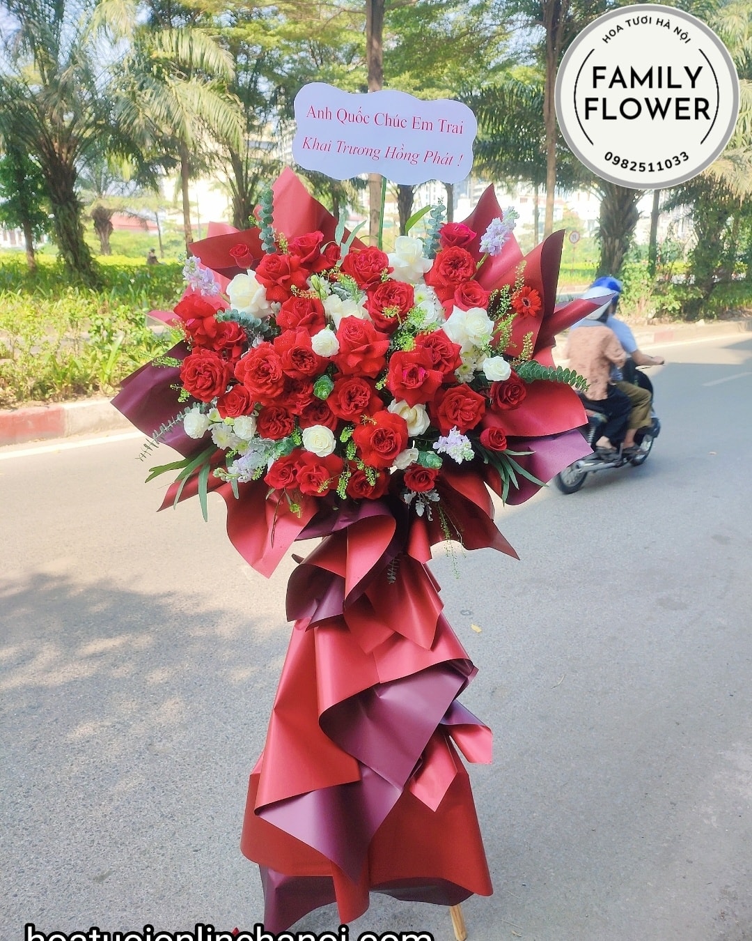 Hoa khai trương Hà Nội. Cây hoa chúc mừng khai trương, sự kiện tại quận Ba Đình - Hà Nội