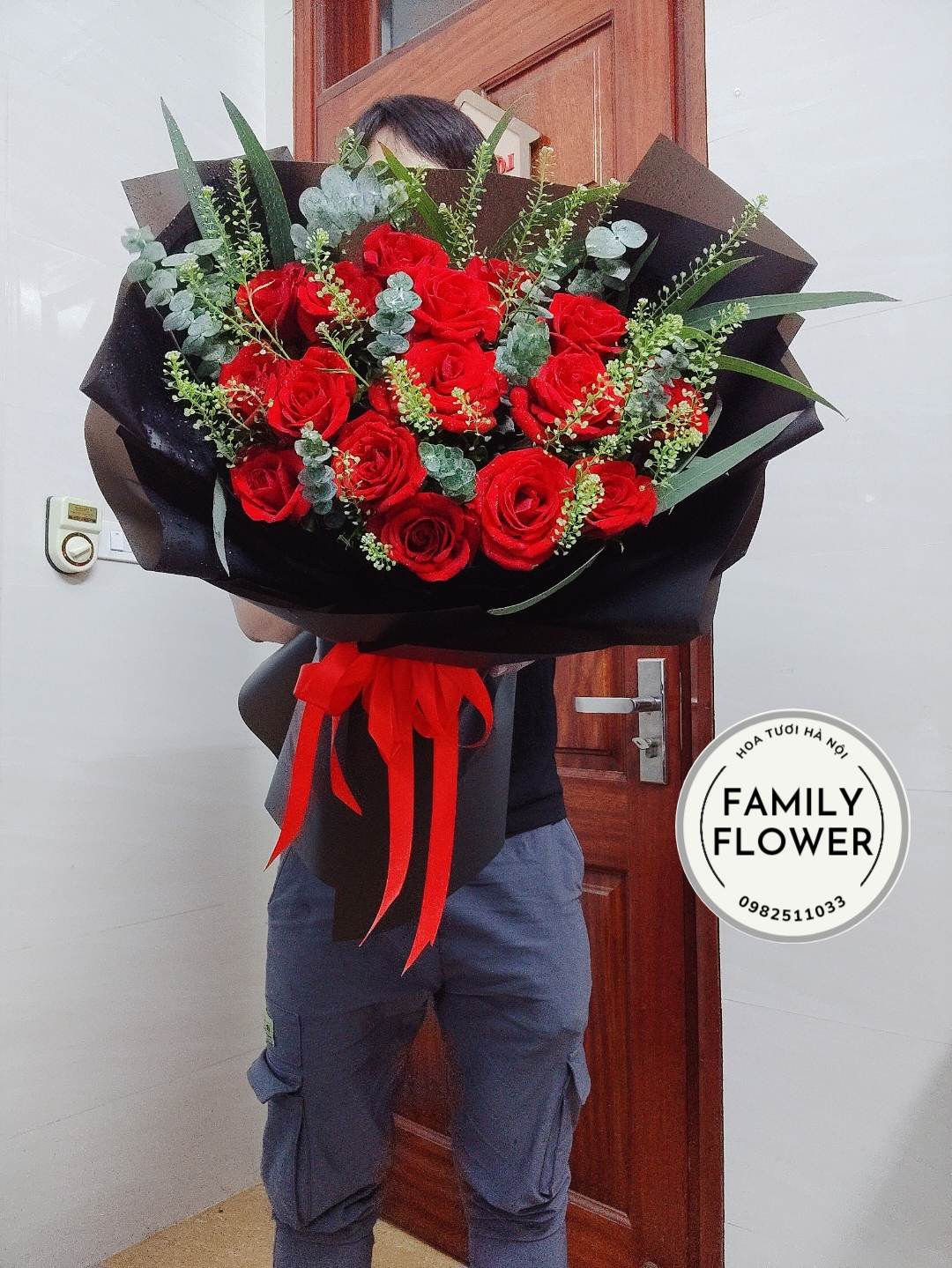Bó hoa hồng đỏ tặng sinh nhật, Bó hoa hồng đỏ tặng người yêu tại Hà Nội.