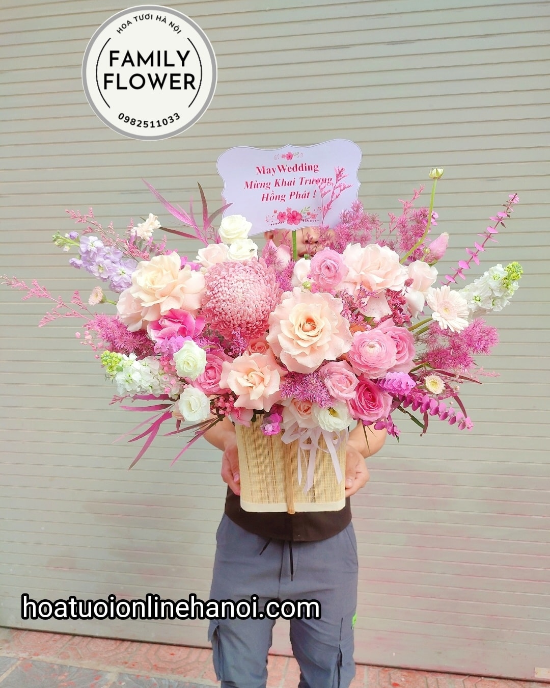 Hoa khai trương - Hoa khai trương Hà Nội - Lẵng hoa chúc mừng khai trương ở Hà Nội.