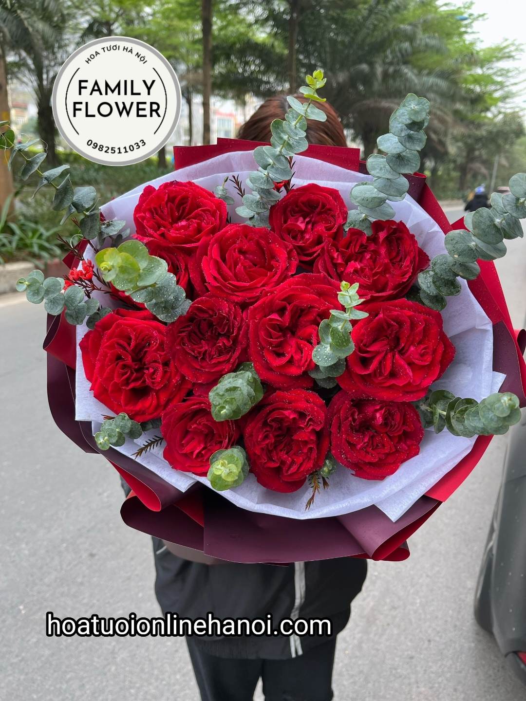 Hoa hồng đỏ tặng vợ tại quận Hai Bà Trưng! Shop hoa tươi Hà Nội