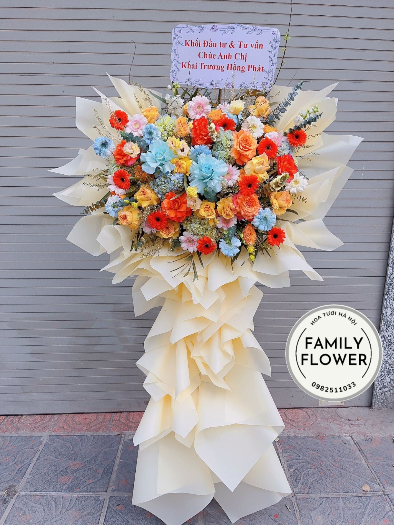Hoa khai trương! Kệ hoa chúc mừng sinh nhật công ty, khai trương cửa hàng ở Hà Nội