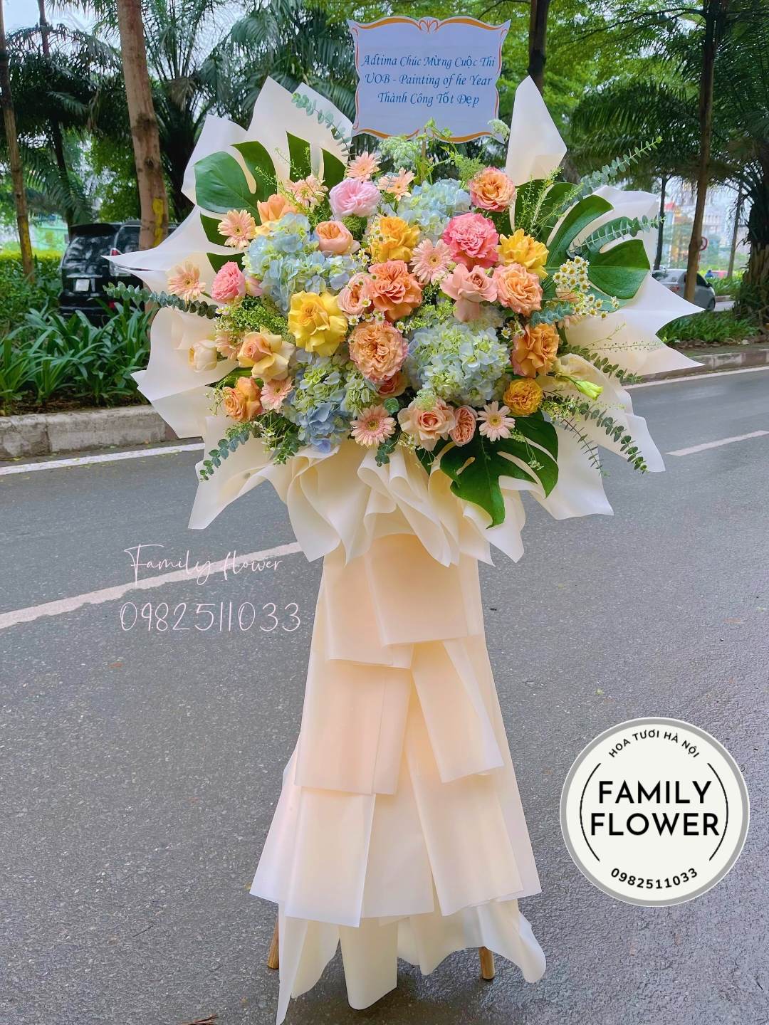 Hoa khai Trương Cầu Giấy ! Kệ hoa khai Trương quận Cầu Giấy Hà Nội