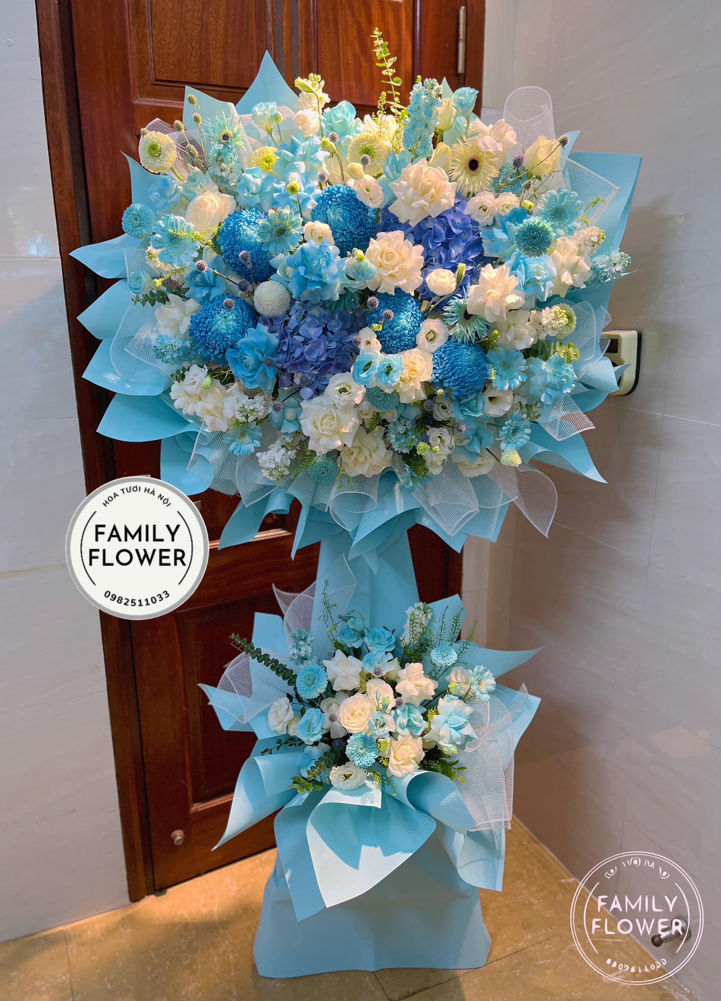 Cây hoa xanh dương chúc mừng khai trương sự kiện ở quận Ba Đình , Cầu Giấy Hà Nội, hoa tươi Hà Nội    