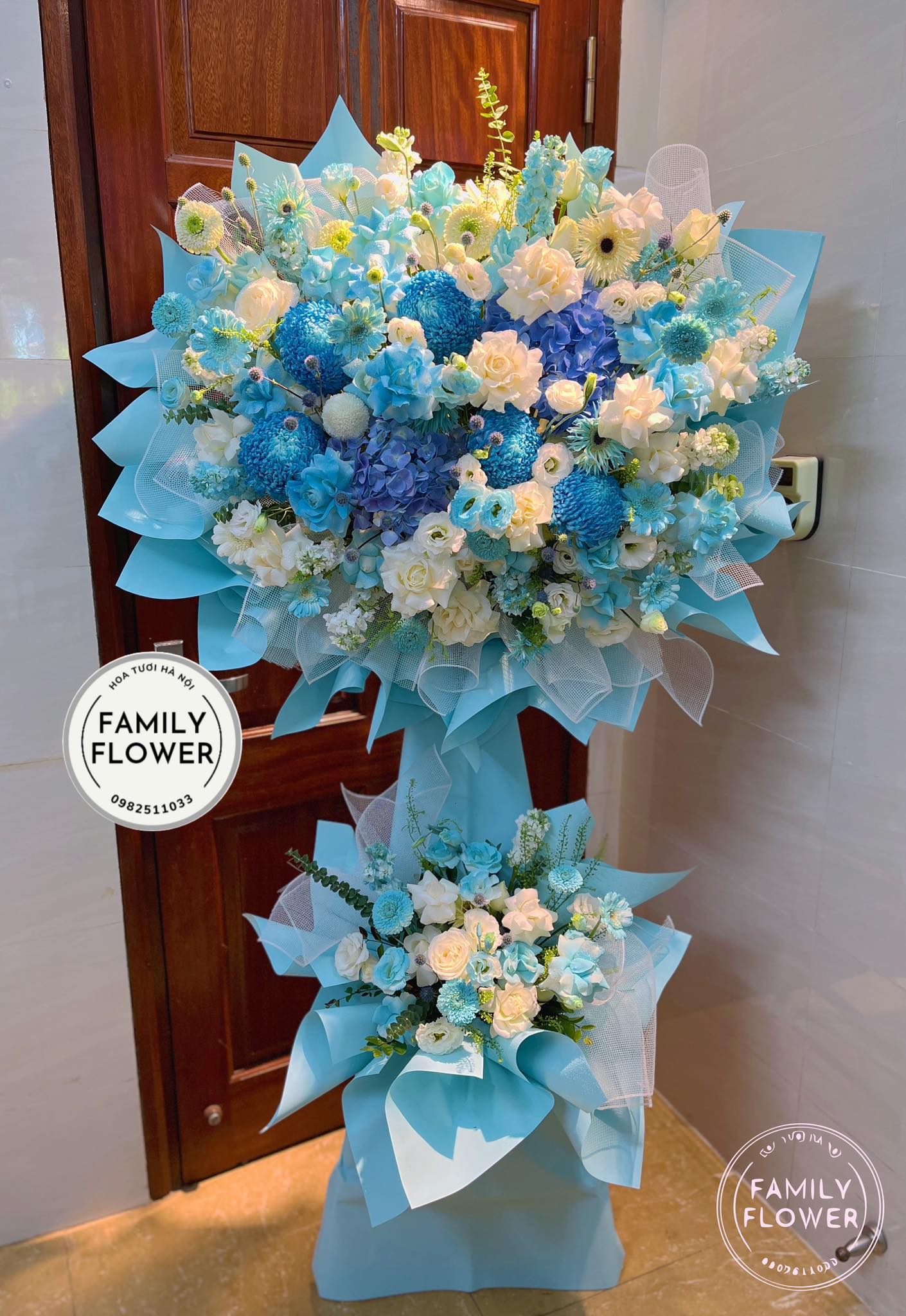 Cây hoa xanh dương chúc mừng khai trương sự kiện ở quận Ba Đình , Cầu Giấy Hà Nội, hoa tươi Hà Nội    