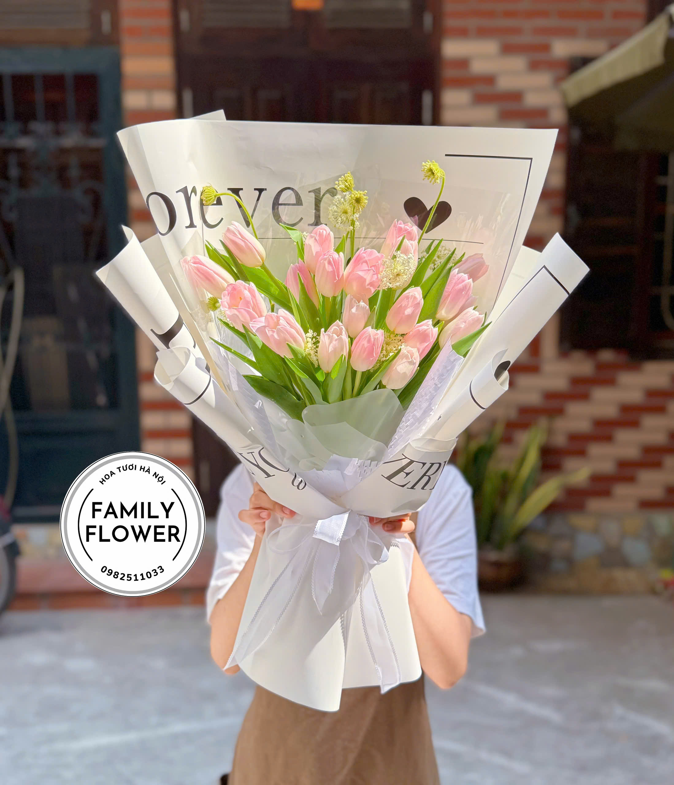 Bó hoa tulip hồng! Bó hoa chúc mừng  sinh nhật! Bó hoa tặng  người thương!