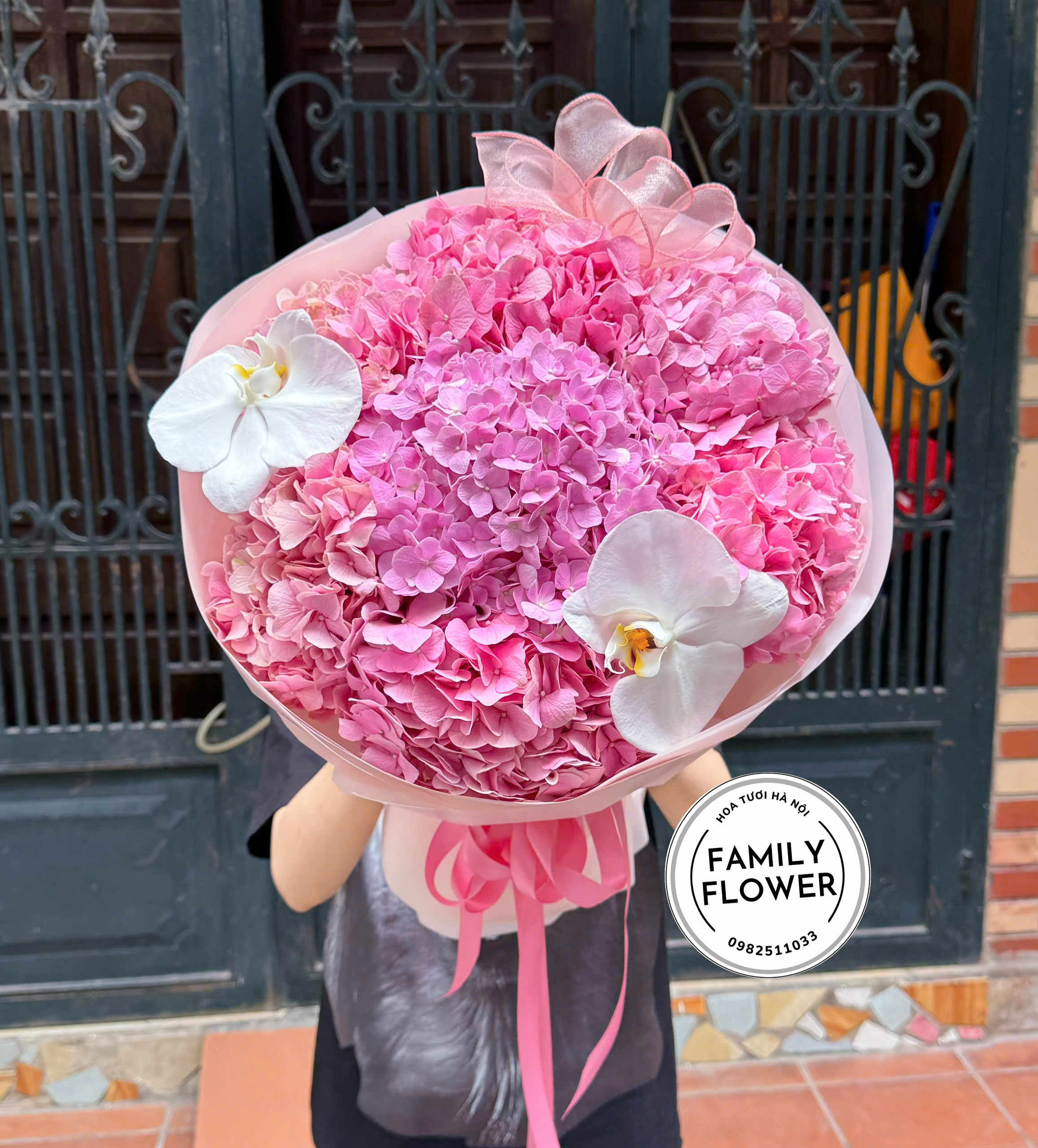 Hoa cẩm tú cầu hồng ! Family flower bó hoa cẩm tú cầu tặng bạn gái quận Ba Đình