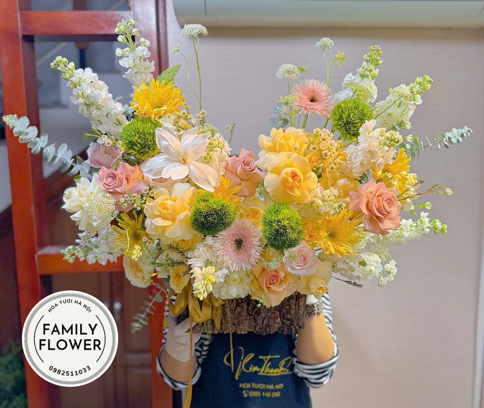 Lẵng hoa tặng sinh nhật đối tác! Sếp ! Đồng nghiệp ở Ba Đình Hà Nội ! Hoa sinh nhật Hà Nội