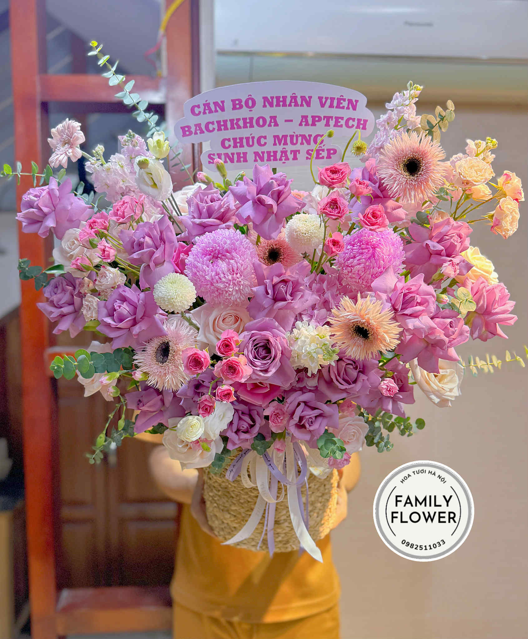 Hoa tươi sinh nhật Hà Nội. Lẵng hoa tươi tặng sinh nhật tại Hà Nội