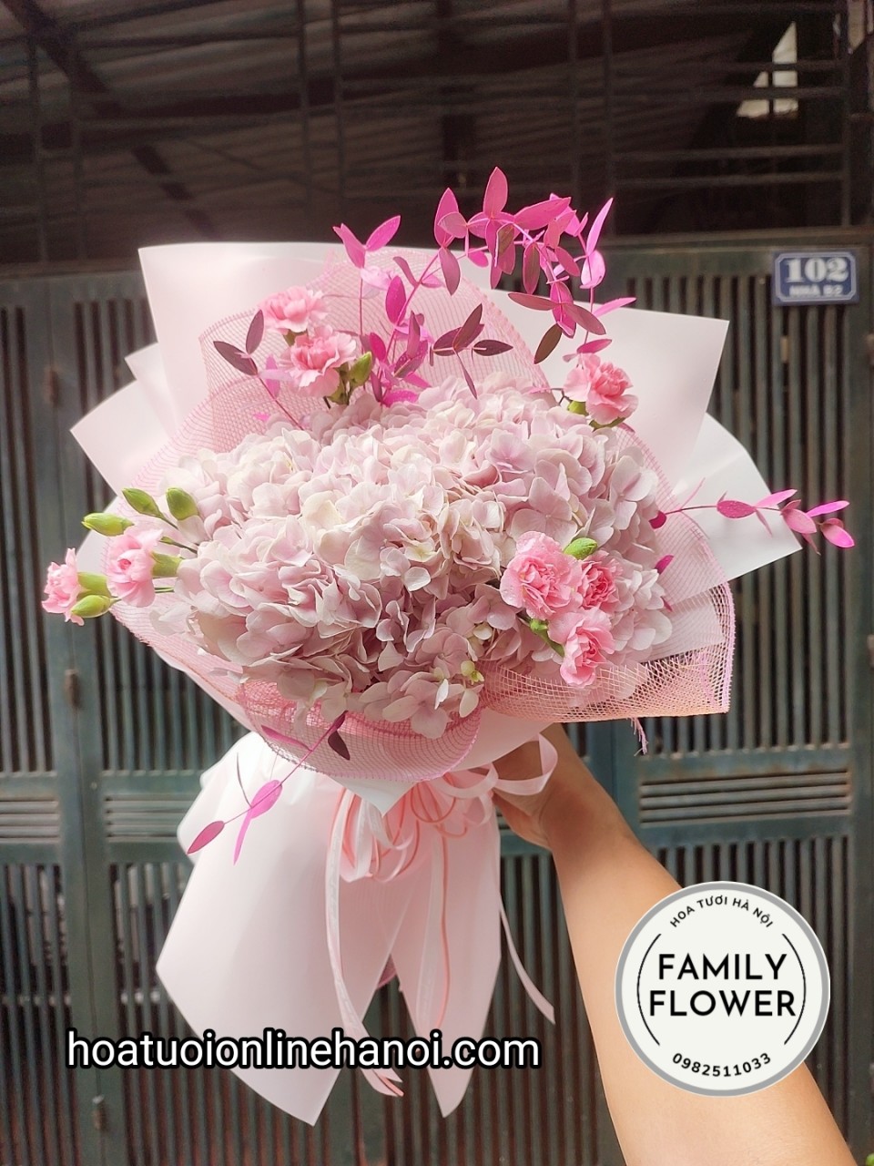 Bó hoa cẩm tú cầu đẹp tại Hà Nội - Hoa tươi Cầu Giấy - Điện hoa Hà Nội.