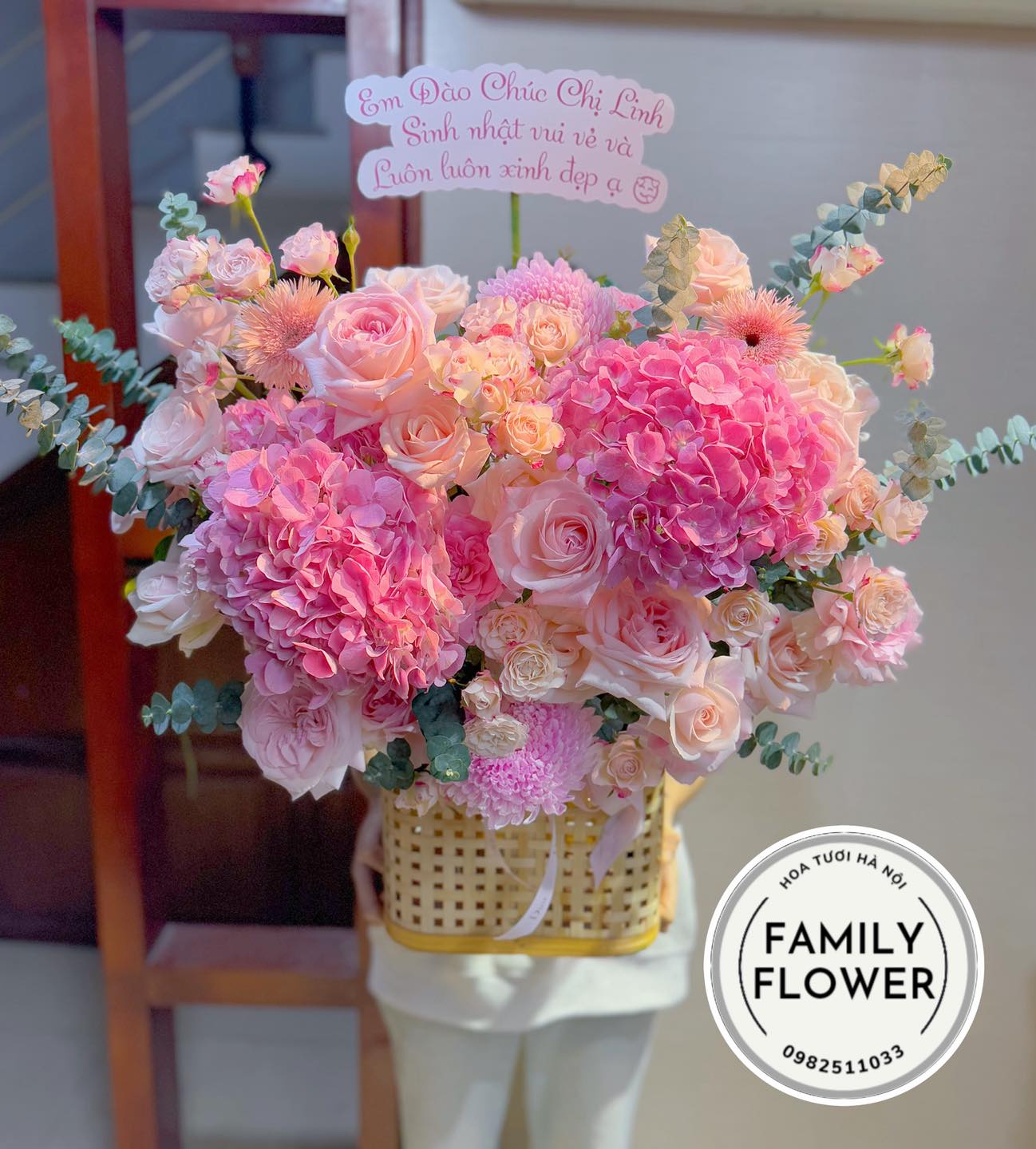 Lẵng hoa chúc mừng sinh nhật Hà Nội ! Hoa tươi Hà Nội