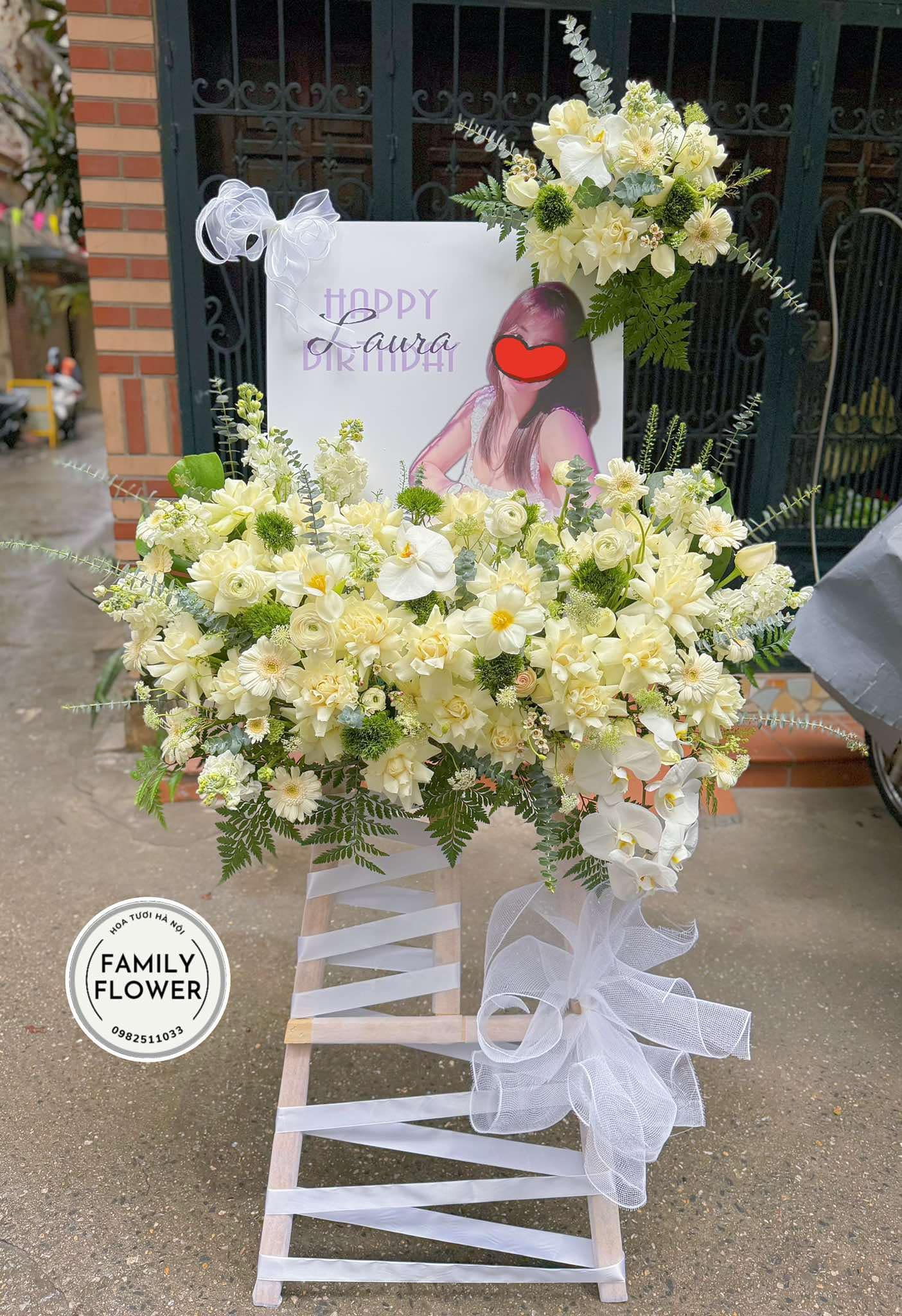 Kệ hoa khung tranh chúc mừng sinh nhật quận Ba Đình ! Hoa tươi Ba Đình ! Hoa sinh nhật Hà Nội