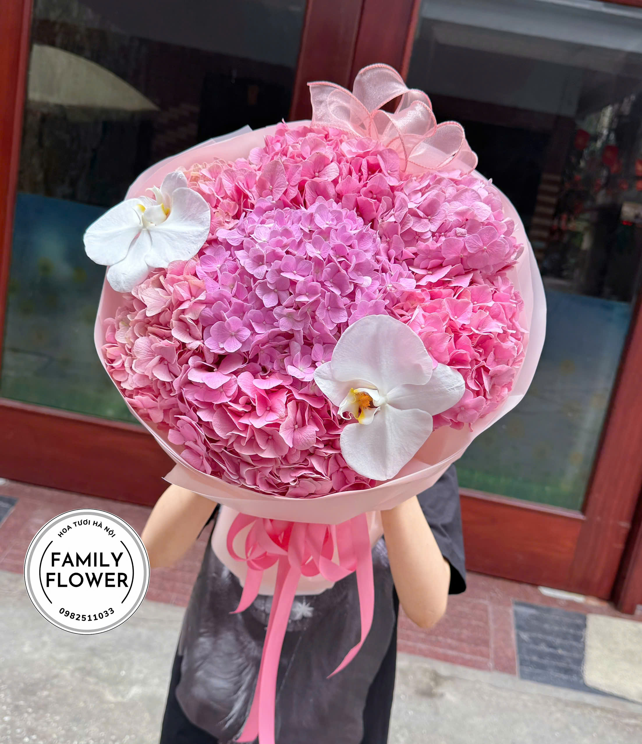 Hoa cẩm tú cầu hồng ! Family flower bó hoa cẩm tú cầu tặng bạn gái quận Ba Đình