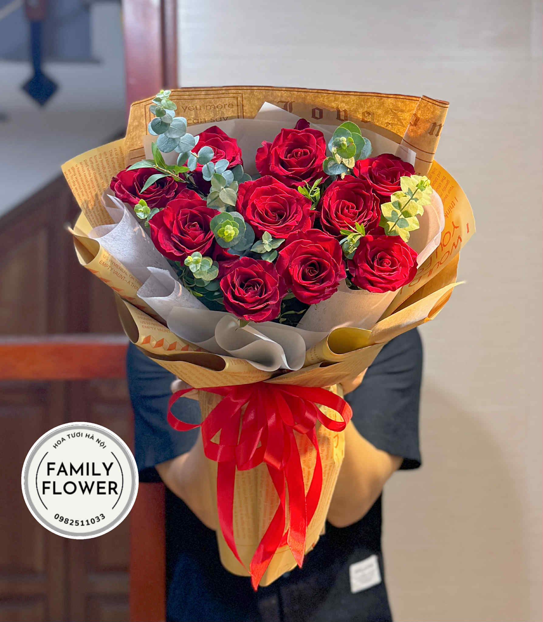 Bó hoa hồng đỏ tặng người yêu nhân dịp 20 tháng 10  quận Ba Đình ! Mua hoa tươi 20 tháng 10