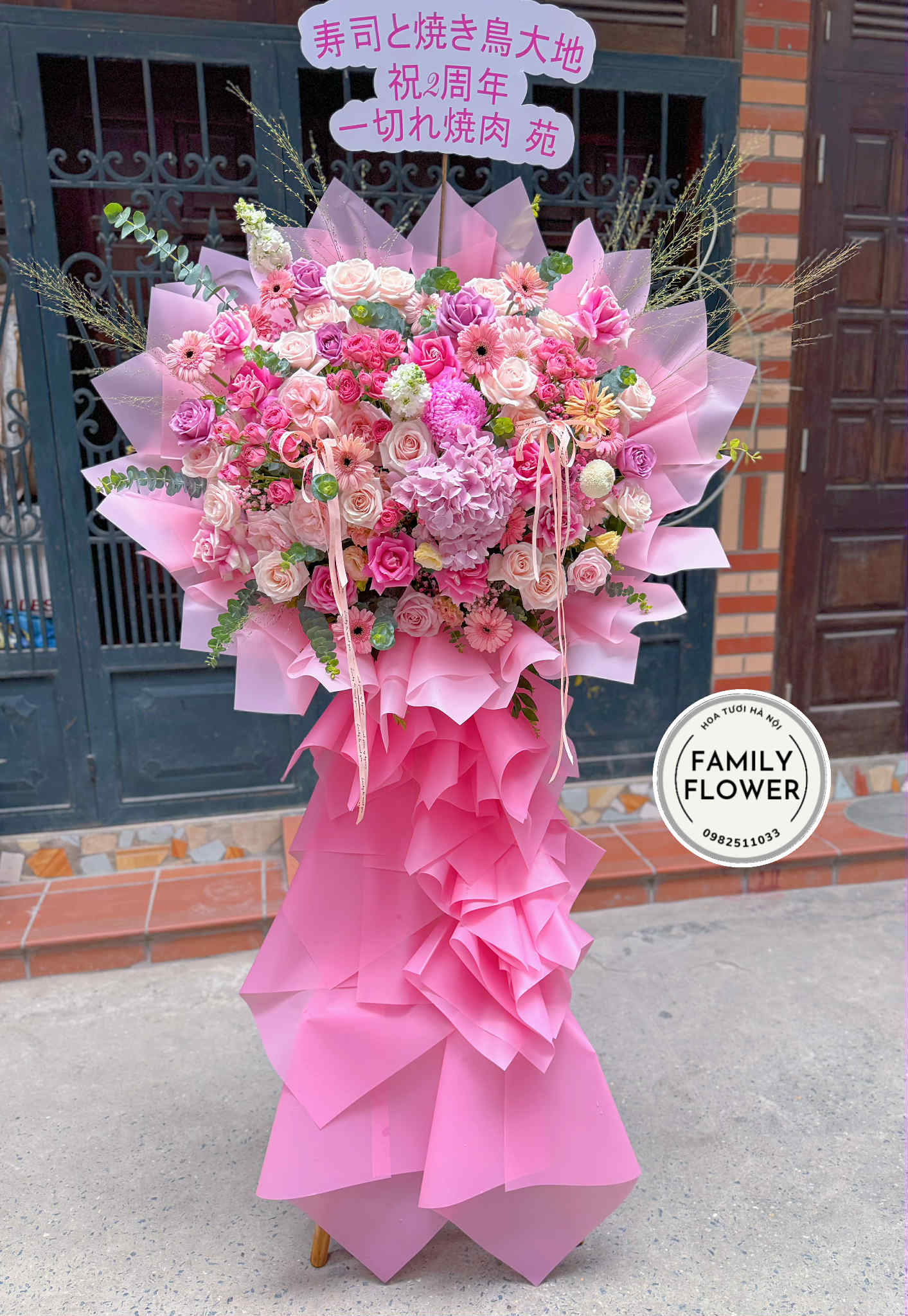 Kệ hoa chúc mừng khai trương ở Ling Lang Ba Đình Hà Nội ! Hoa khai trương Hà Nội