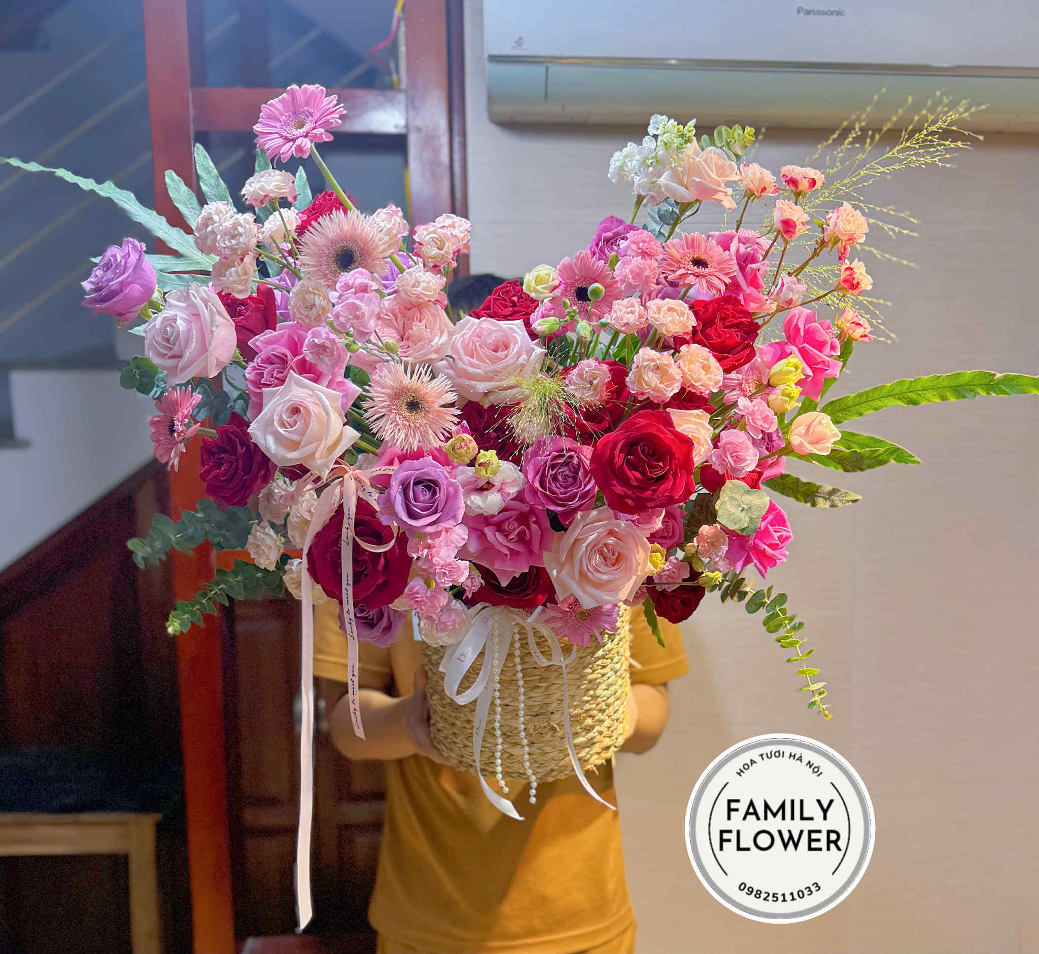 Lẵng hoa chúc mừng sinh nhật ở quận Ba Đình Hà Nội ! Hoa sinh nhật Ba Đình ! Hoa tươi Ba Đình