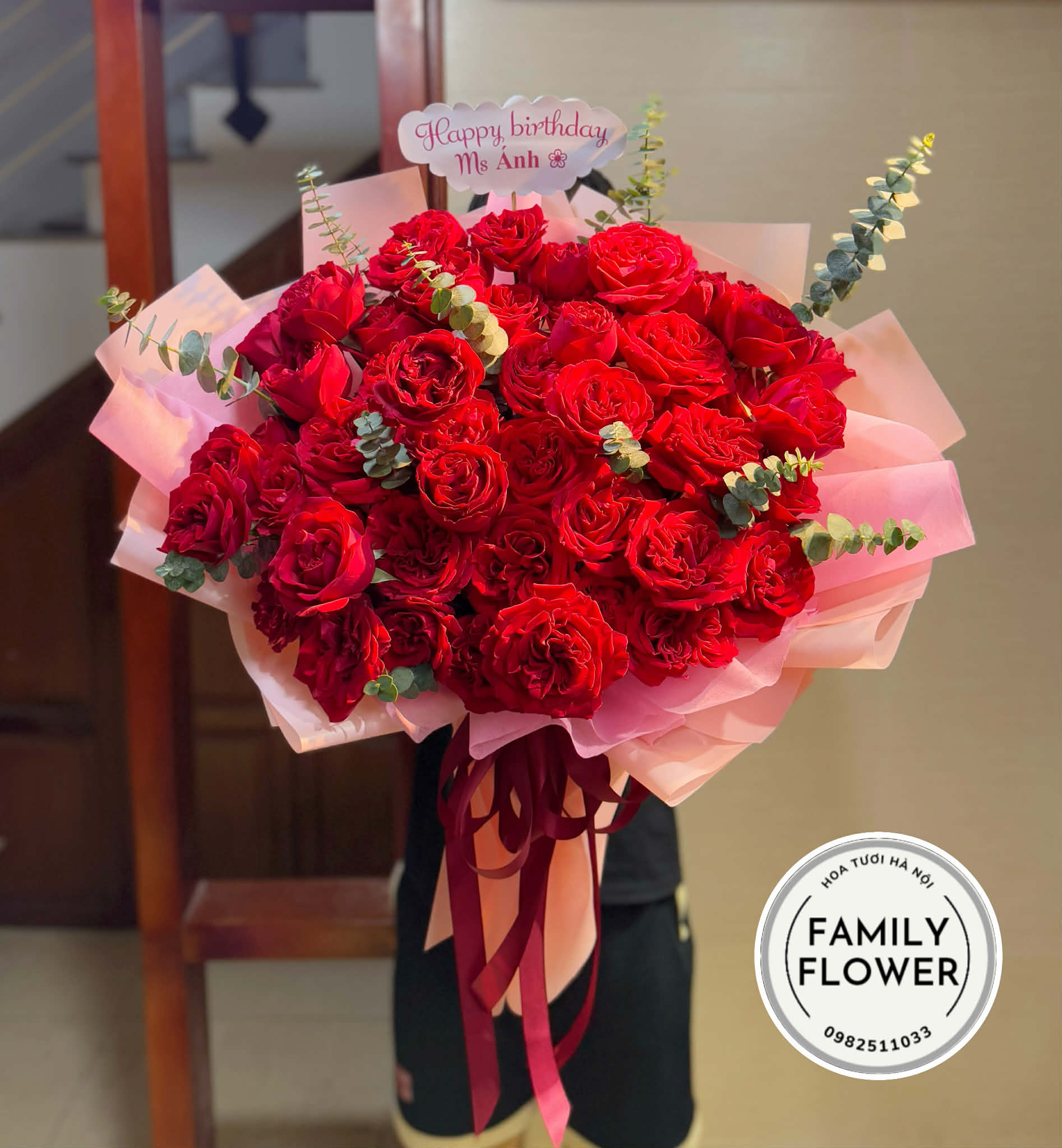 Bó hoa hồng đỏ tặng sinh nhật bạn gái người yêu ! Valentine Hà Nội