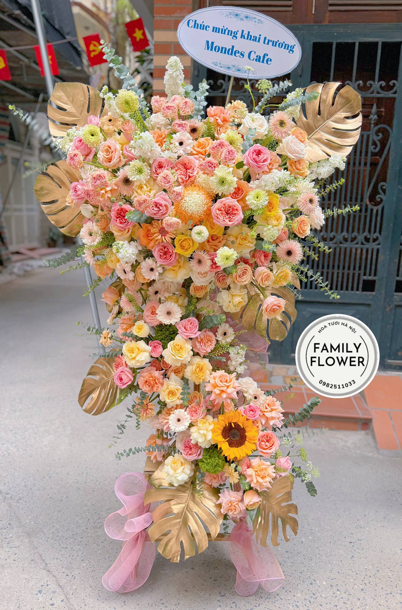 Kệ hoa khai trương ở quận Ba Đình Hà Nội ! Hoa tươi Ba Đình ! Hoa Khai trương Hà Nội