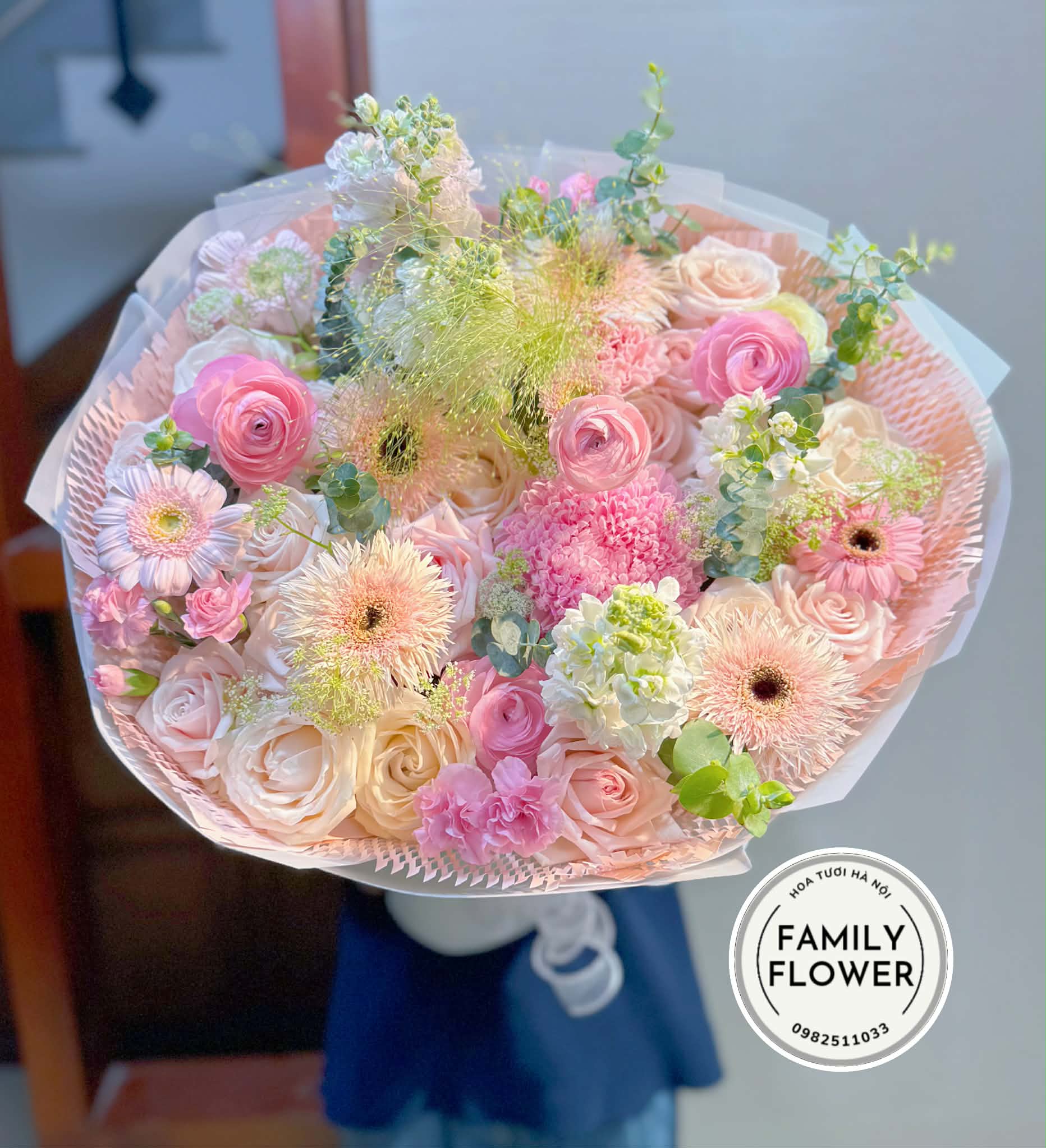 Bó hoa tặng bạn gái ! family flower hoa sinh nhật Hà Nội ! Mua hoa tươi Hà Nội