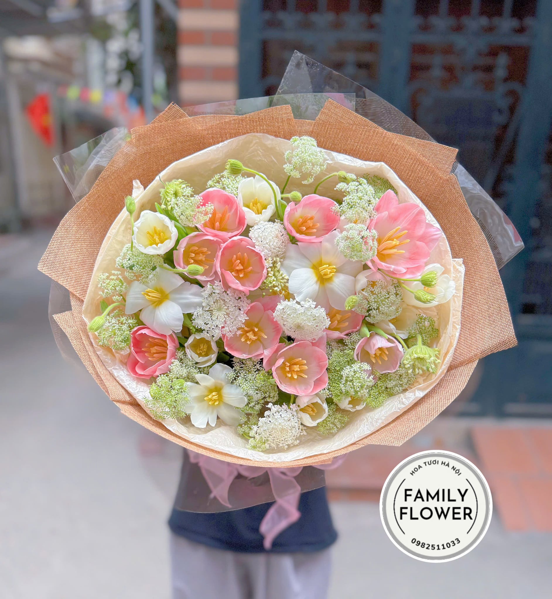 Hoa tulip Hà Nội ! Bó hoa tulip hồng ở Hà Nội ! Hoa tươi Hà Nội