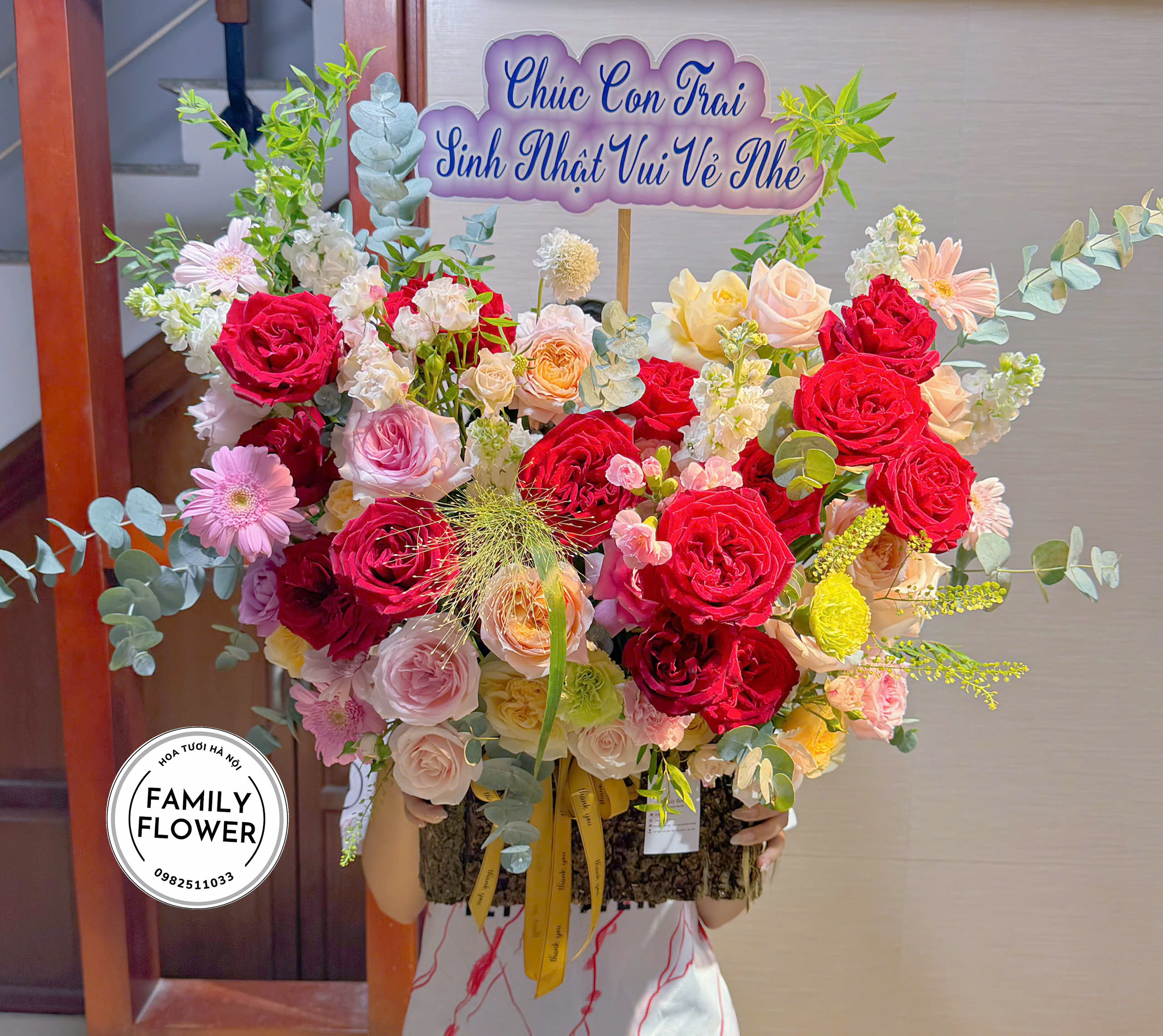 Lẵng hoa sinh nhật! Hoa sinh nhật Đống Đa! Family flower hoa sinh nhật đống đa