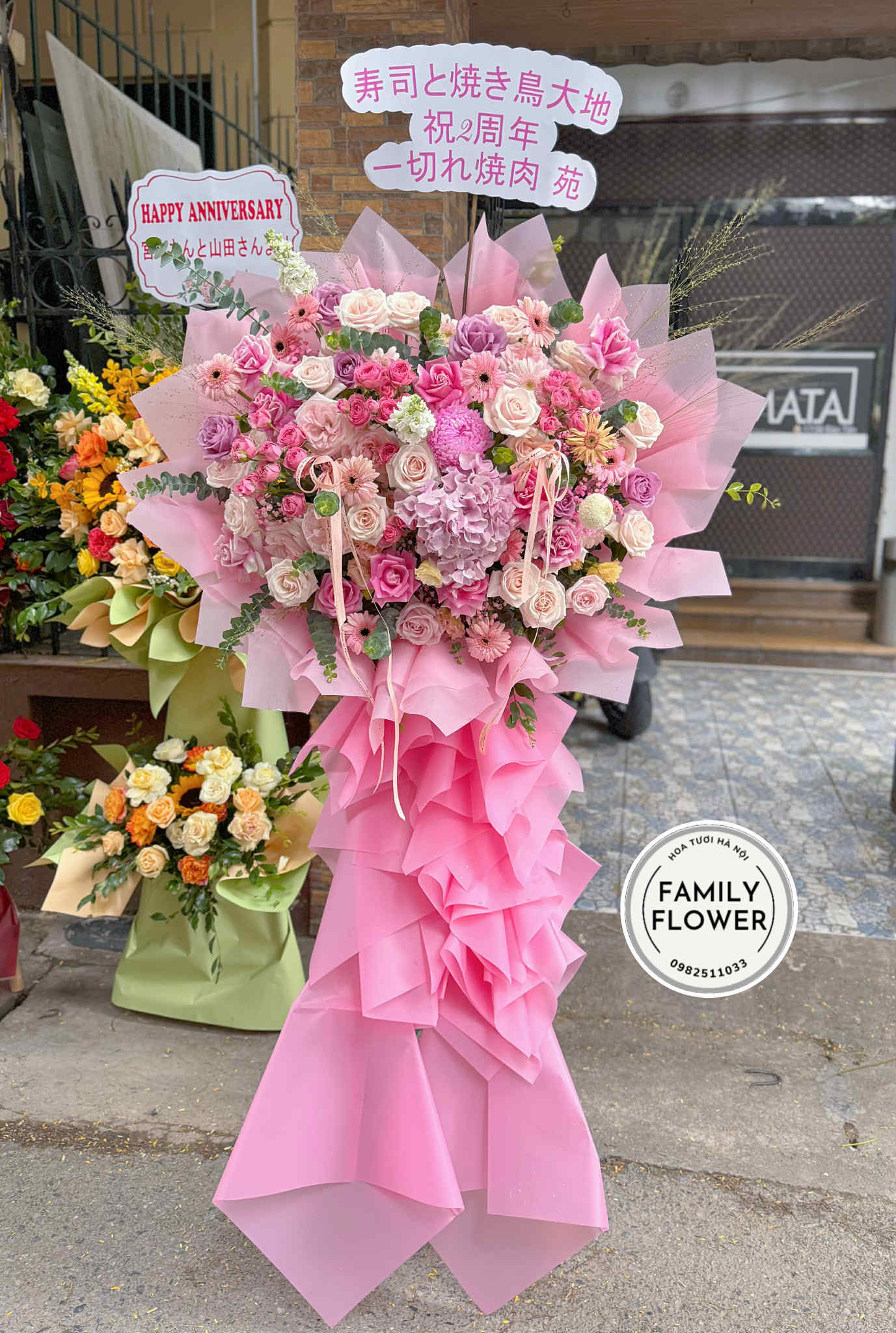 Kệ hoa chúc mừng khai trương ở Ling Lang Ba Đình Hà Nội ! Hoa khai trương Hà Nội