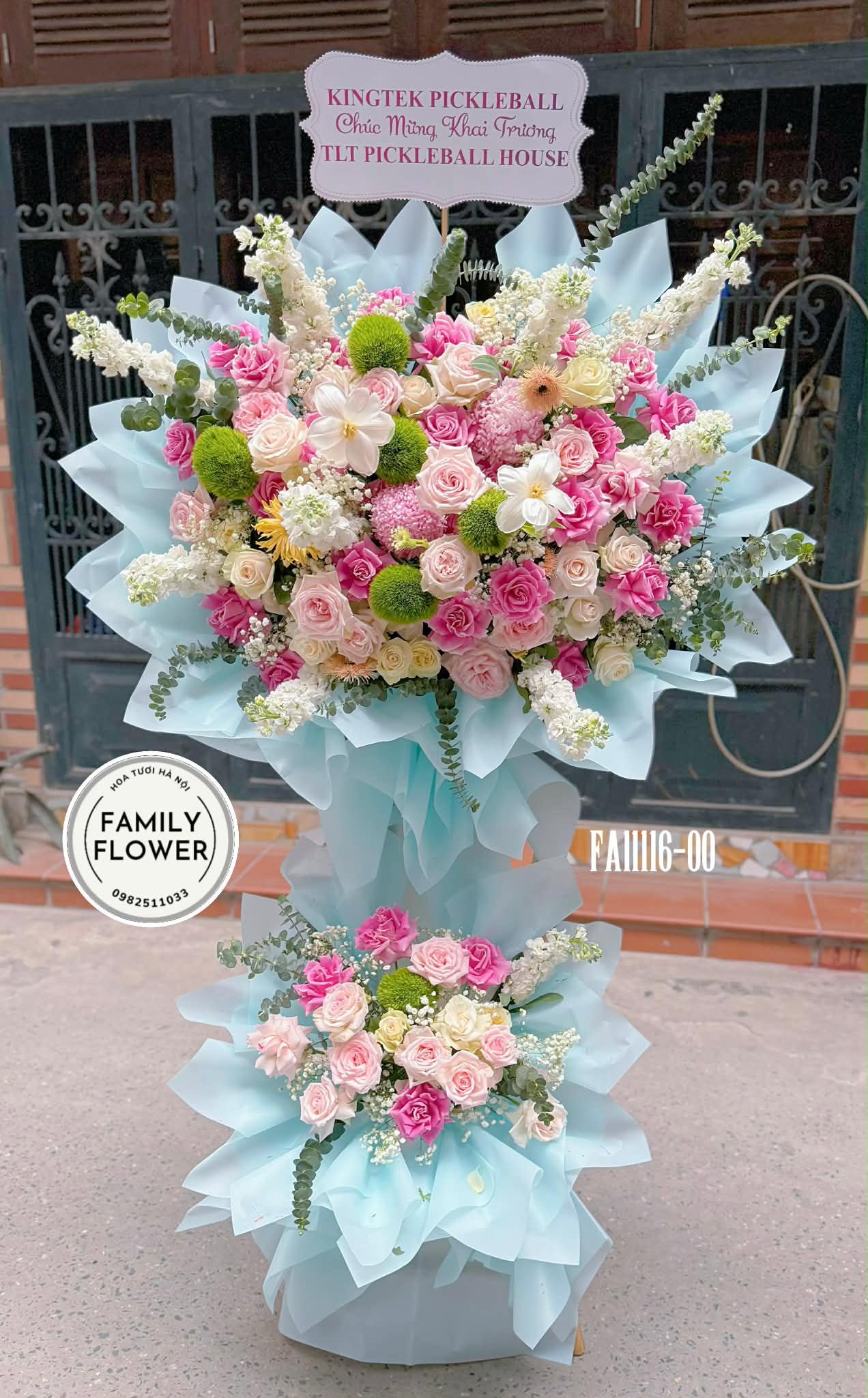 Kệ hoa chúc mừng khai trương ! Family flower hoa khai trương Hà Nội